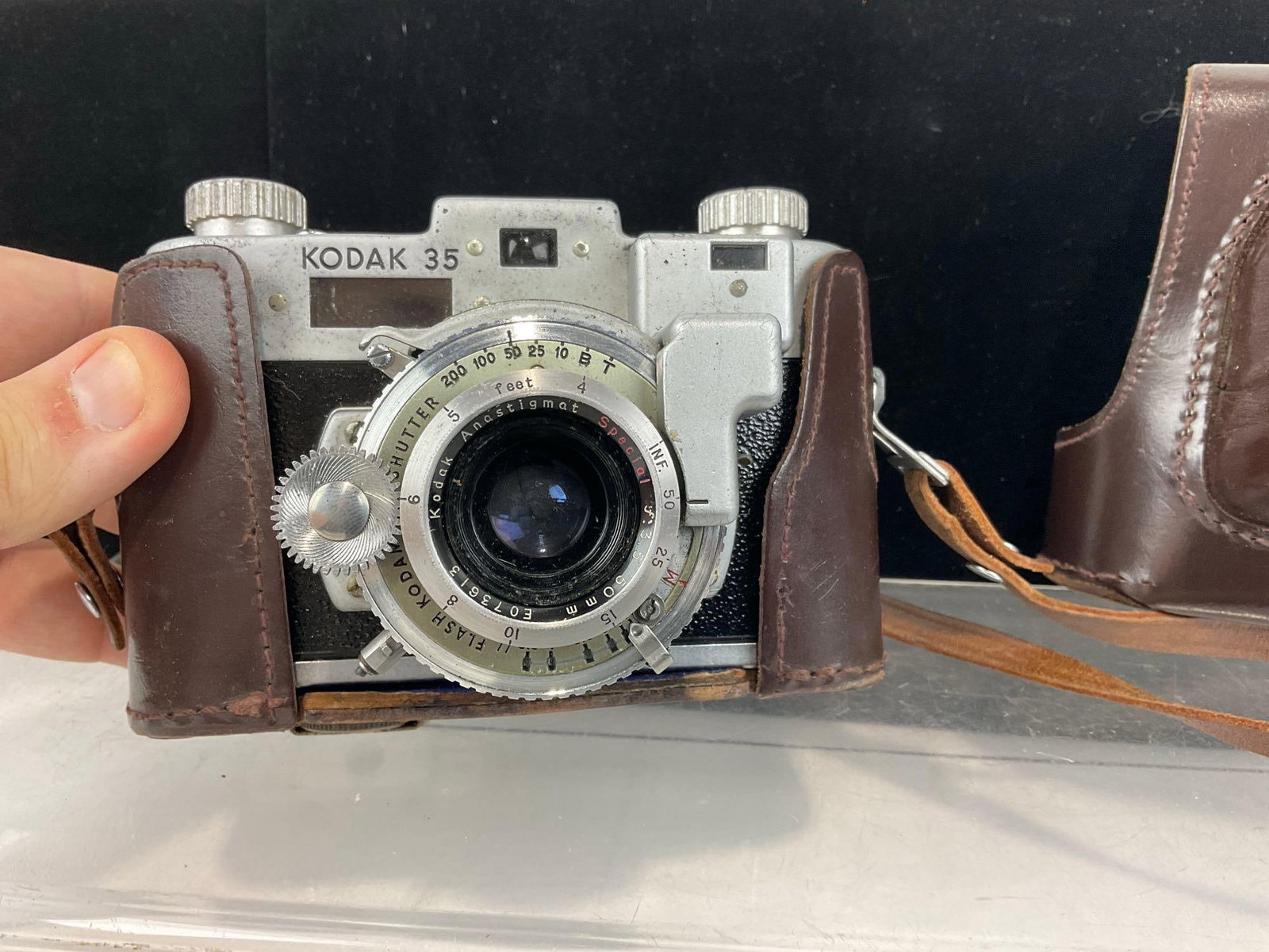 Kodak 35 Camera w/Kodak Anastigmat Special f:3.5 50mm lens w/field case - 4