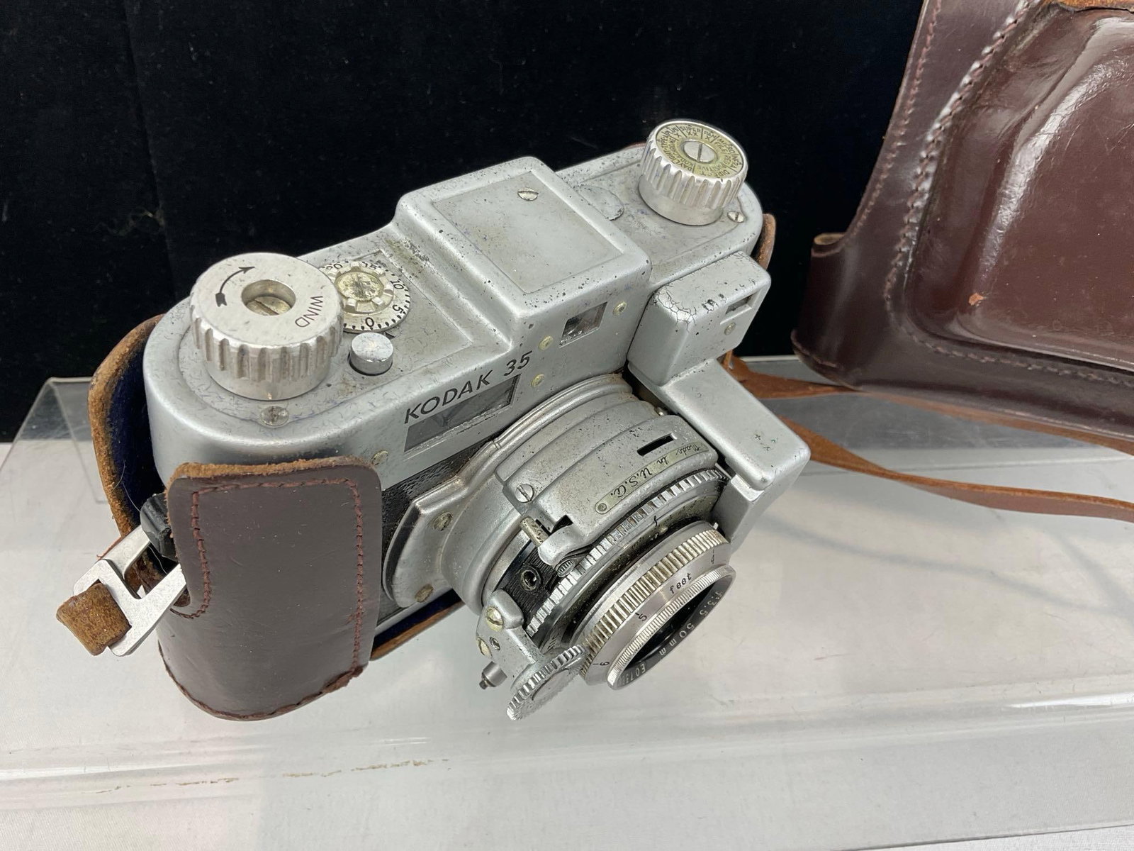 Kodak 35 Camera w/Kodak Anastigmat Special f:3.5 50mm lens w/field case - 5