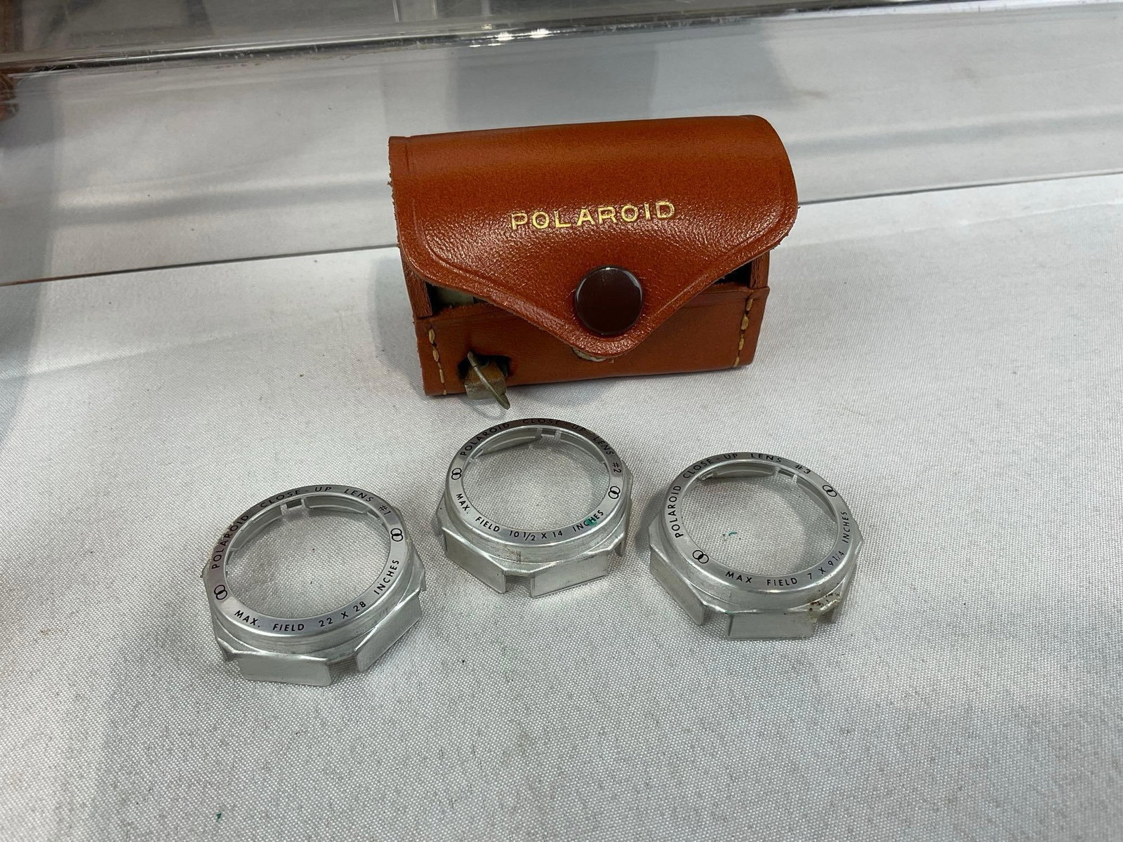 Polaroid Land Camera The 800 w/Wink-Light flash module, & Leather Case - 6