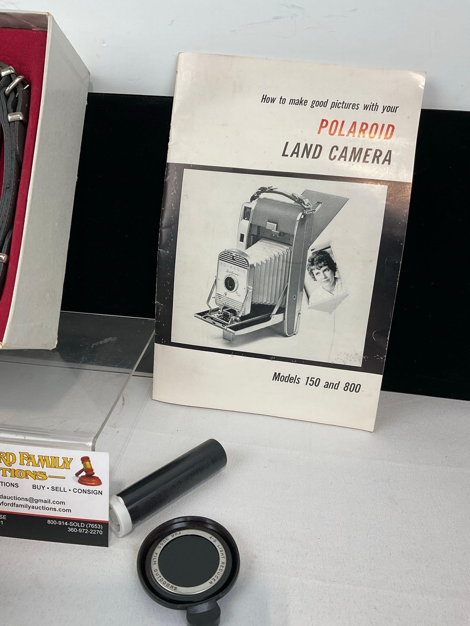 Vintage Polaroid Land Camera The 800, w/manual, in original box - 3
