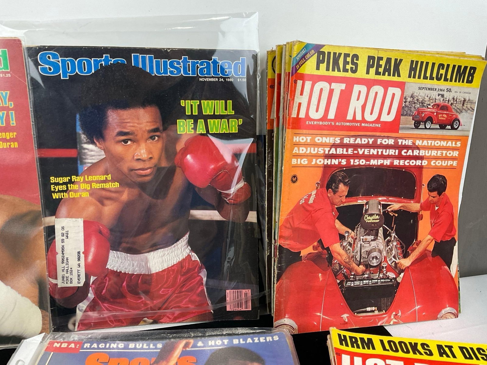 Vint. Sports Magazines, Sports Illustrated w/Muhammed Ali, Duran & Sugar Ray Leonard, Hot Rod & m... - 5