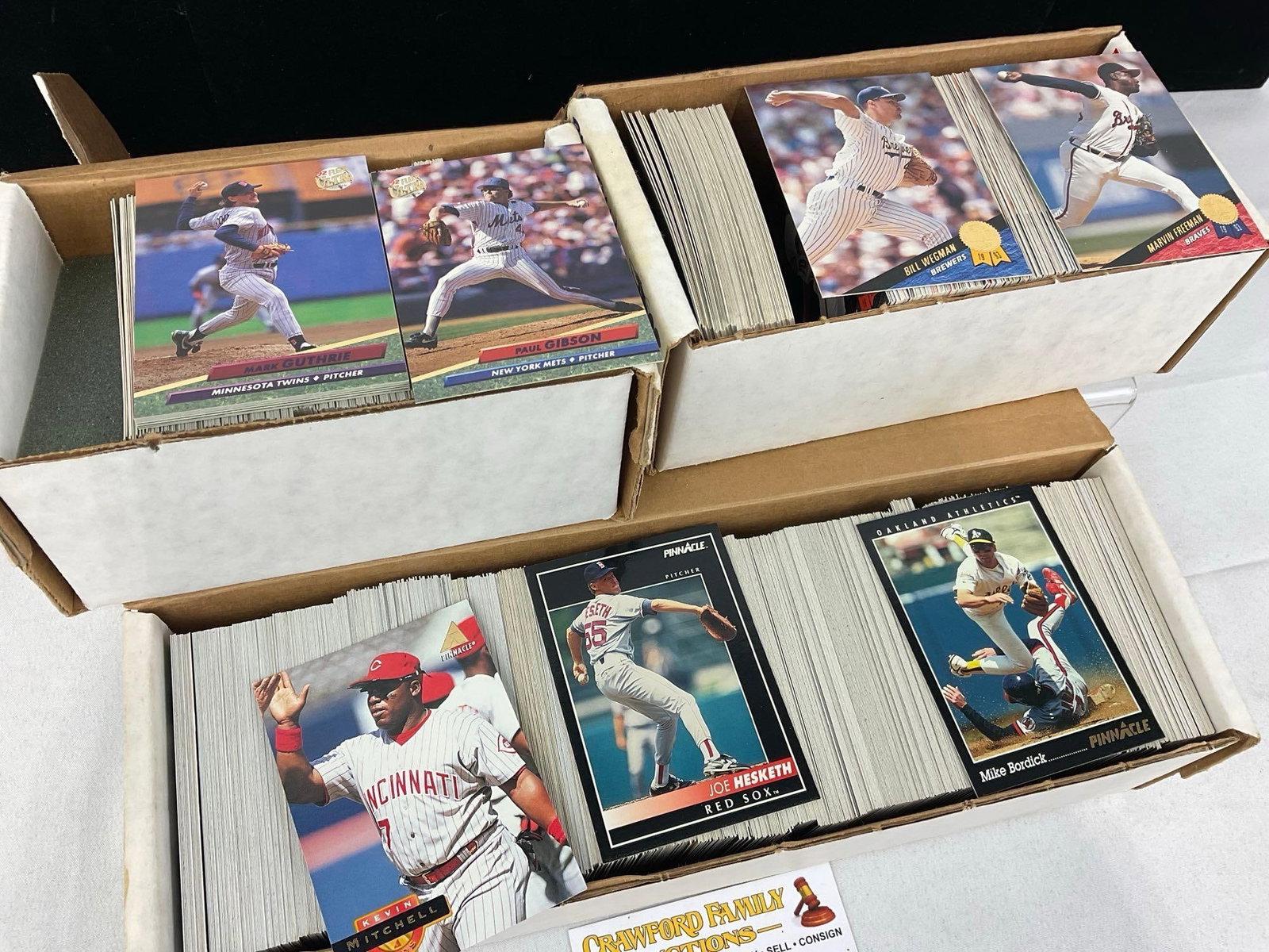 3 Boxes of Sports Cards, looks to be largely Baseball Pitchers, Pinnacle, Fleer Ultra, approx 2250+ - 2