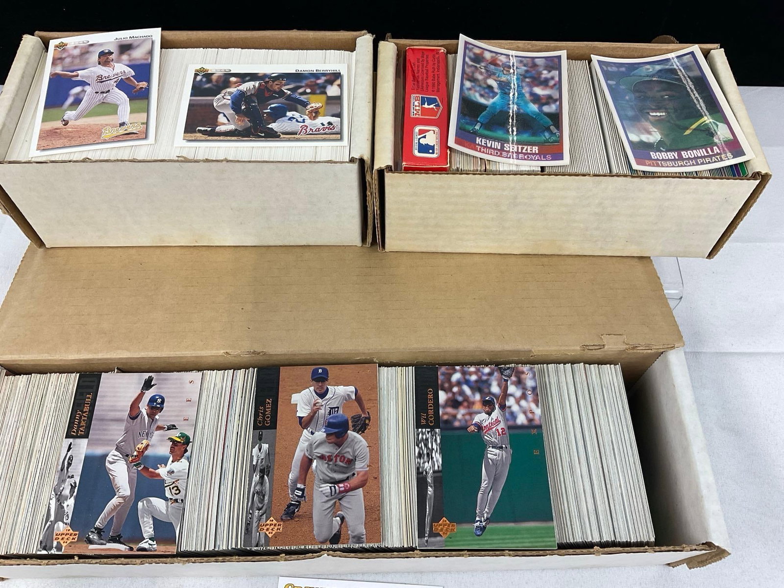 3 Boxes of Baseball Cards, Upper Deck, & more, some holograms, approx 2000+ - 2