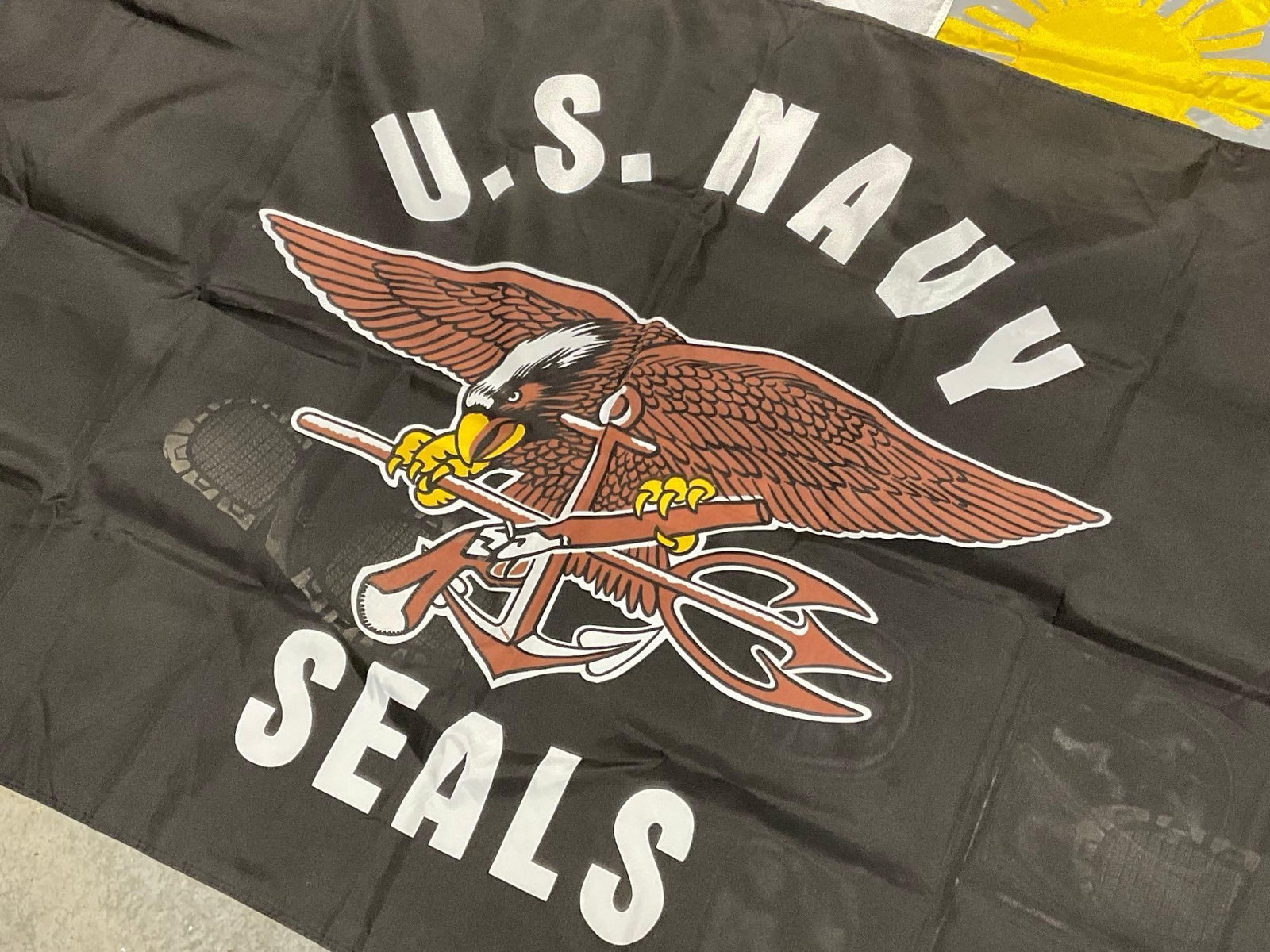 5 Flags, US Navy Seals, 2 Philippines, Israel & Russia, approx 3 x 2 feet - 2