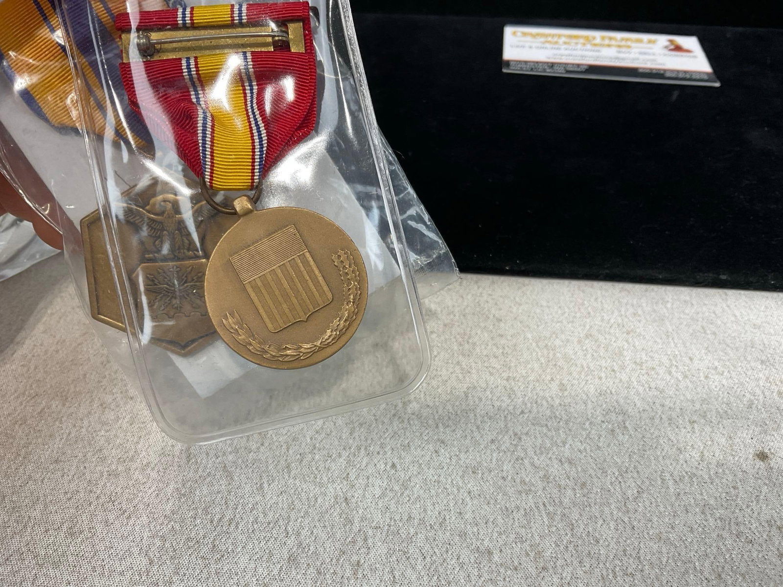 4 Medals, US Army & AF Good Conduct WW2, US Air Force Commendation, National Defense Service Medal - 5