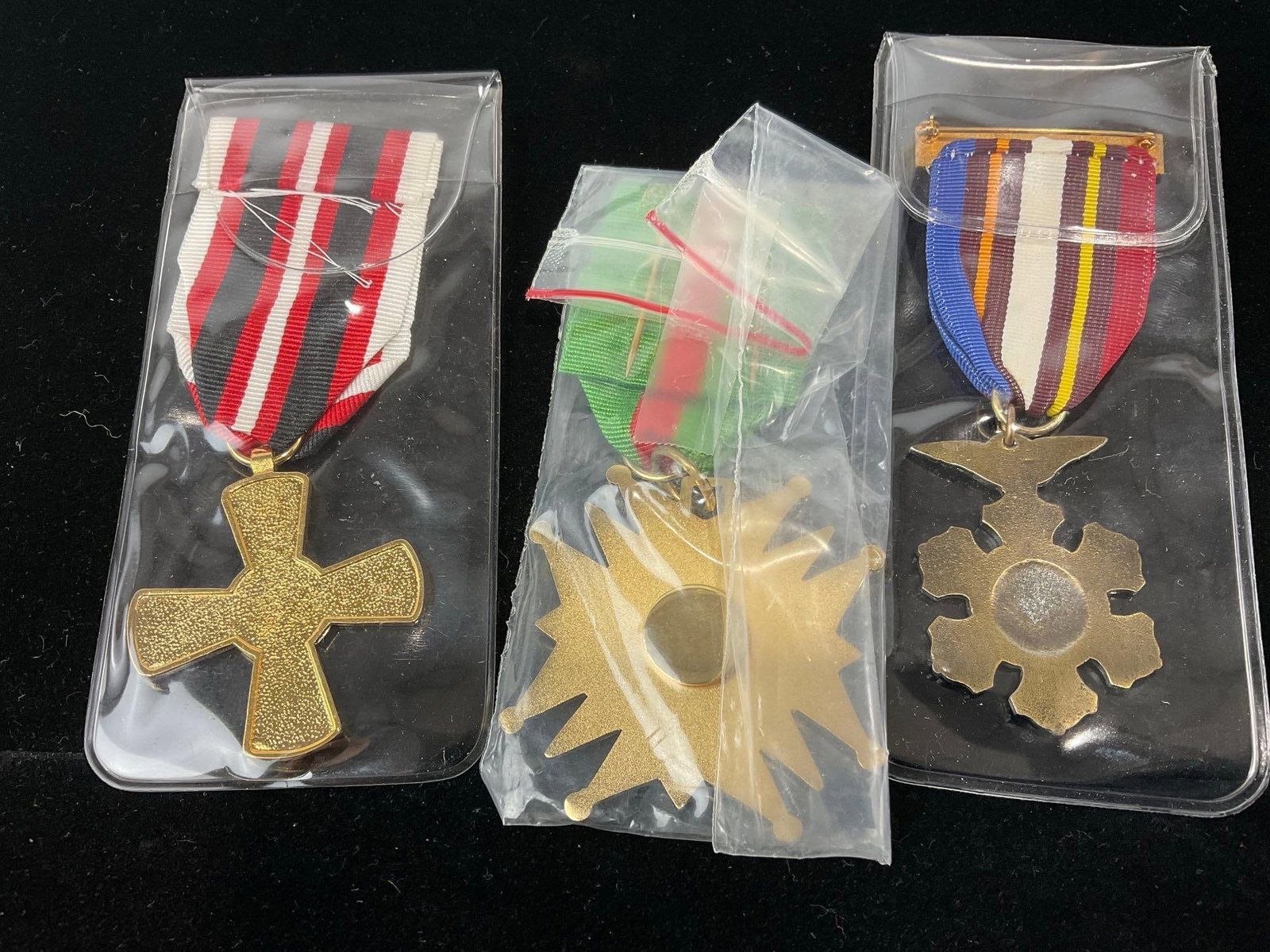 3 Medals, Army Navy Union, Military Peace Medal, Polish Veterans Award, For Free & Independence - 5