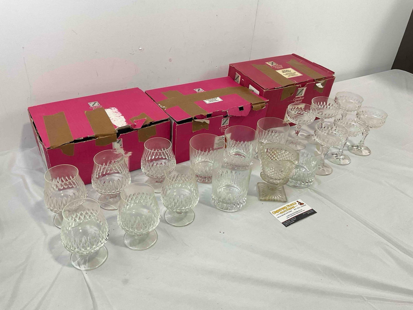 18 pcs Vintage Cristallerie Zwiesel Germany Leaded Crystal Glasses in Original Boxes. See pics. - 2