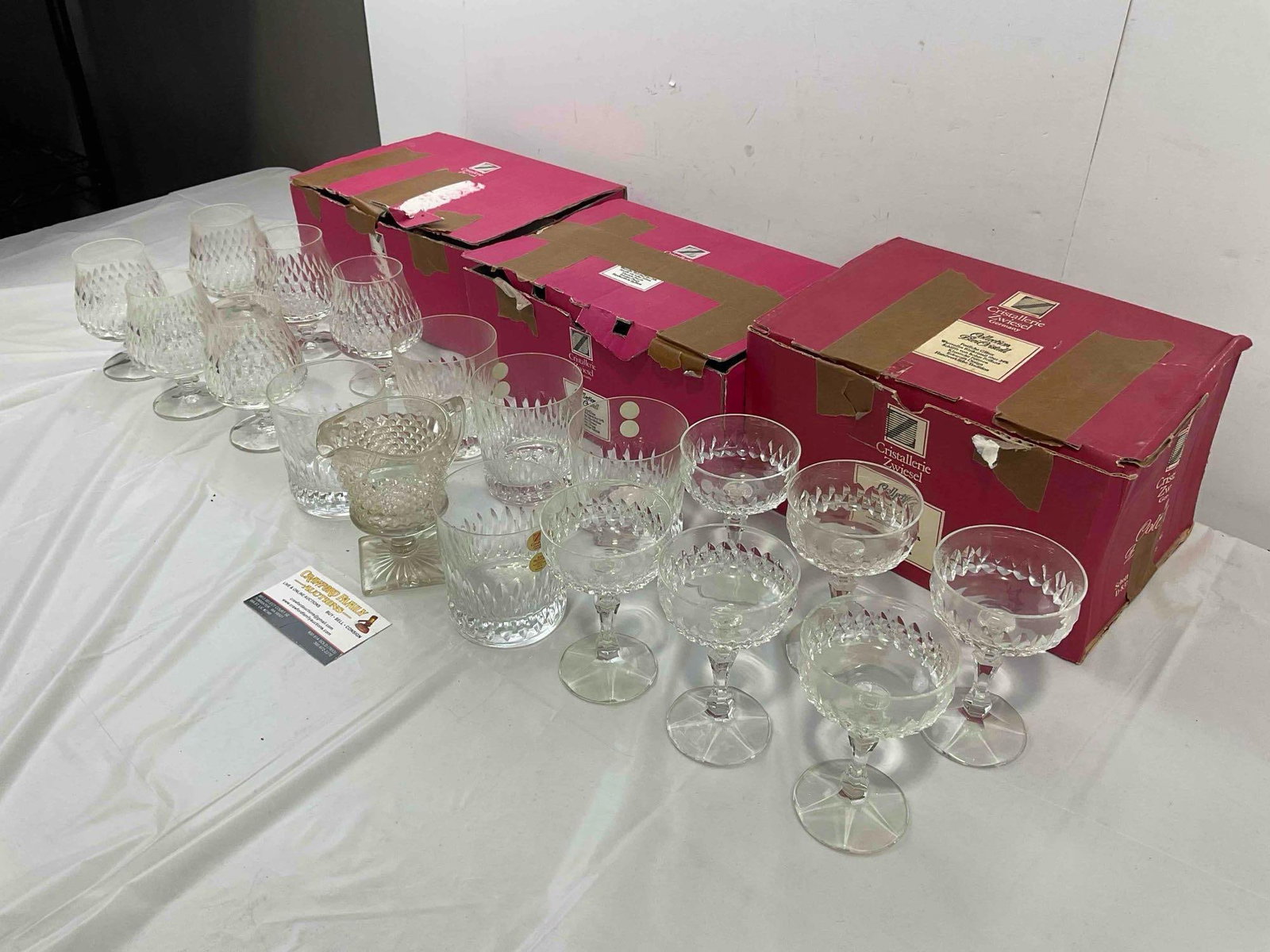 18 pcs Vintage Cristallerie Zwiesel Germany Leaded Crystal Glasses in Original Boxes. See pics. - 3