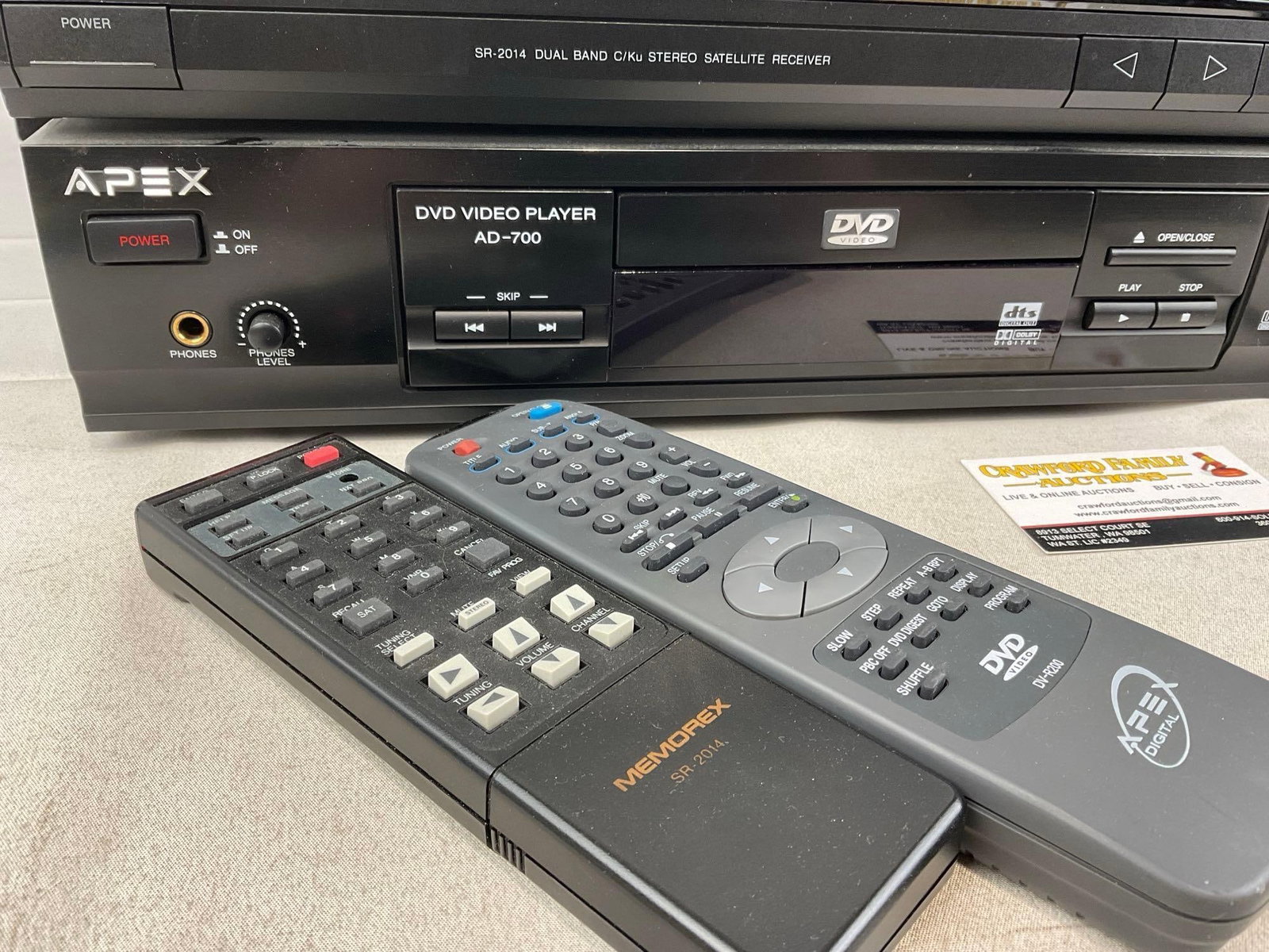 Memorex SR-2014 Dual Band C/Ku Stereo Satellite Receiver & Apex AD-700 DVD Video Player - 4