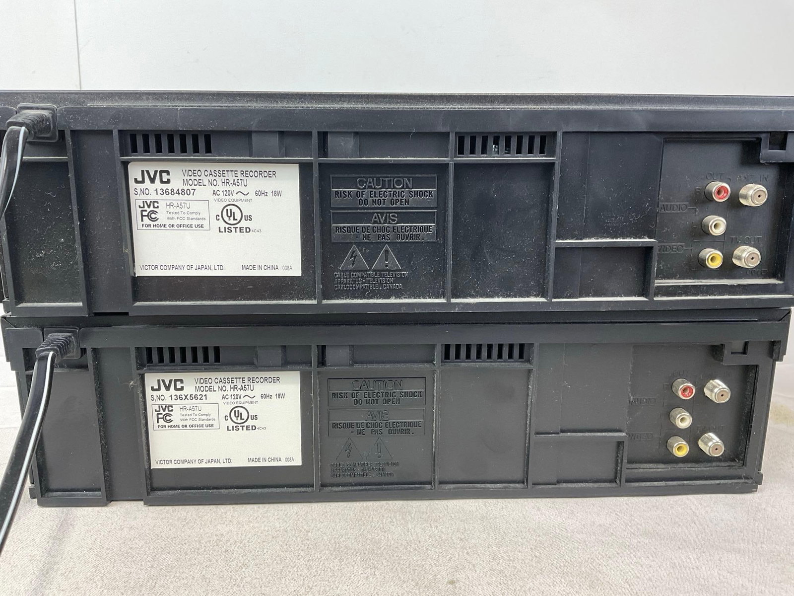 Pair of JVC HR-A57U Video Cassette Recorders, tested & working - 3