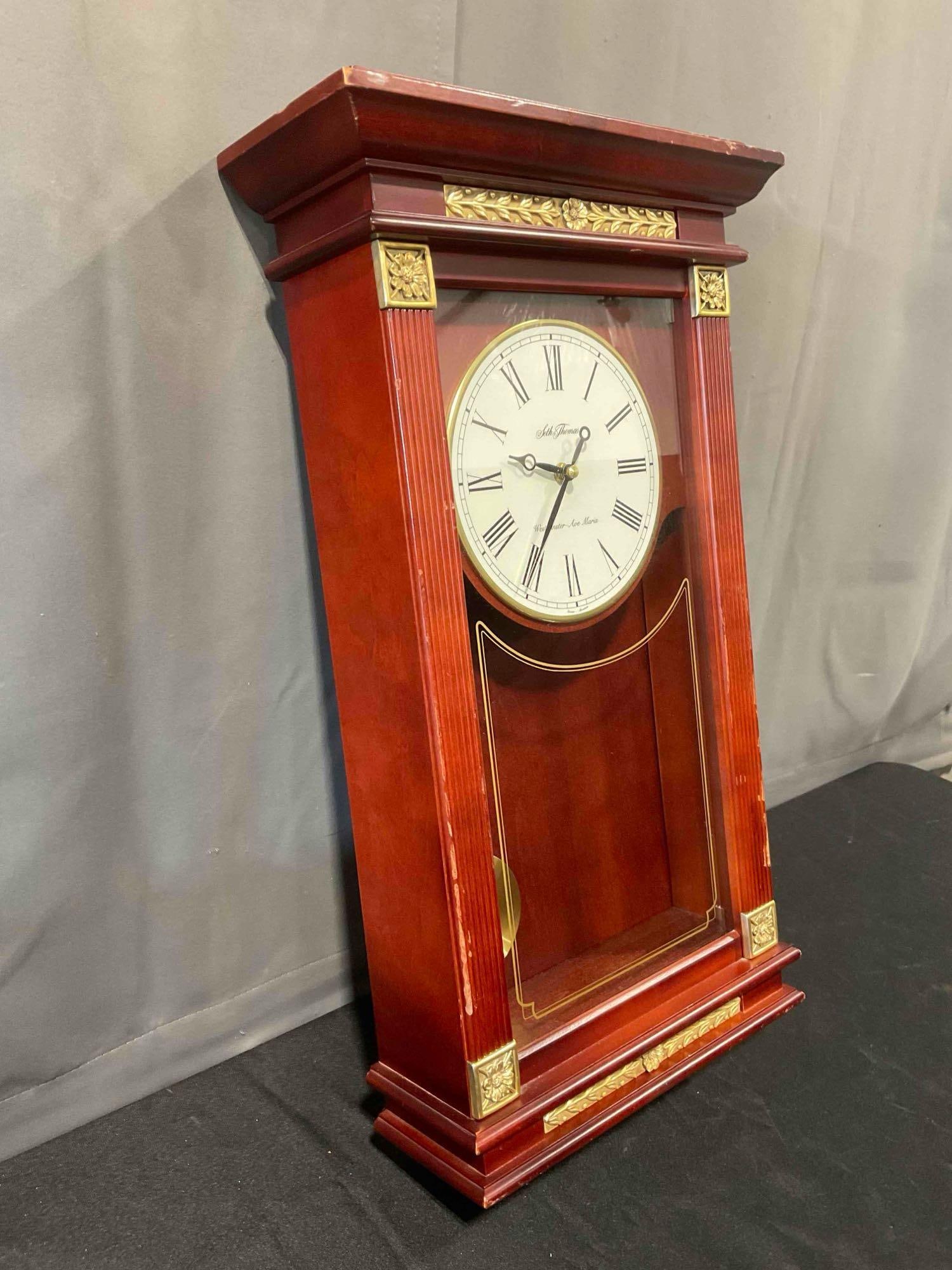 Seth Thomas Westminster-Ave Maria Battery Operated Wall Clock. Good Condition. See pics. - 3