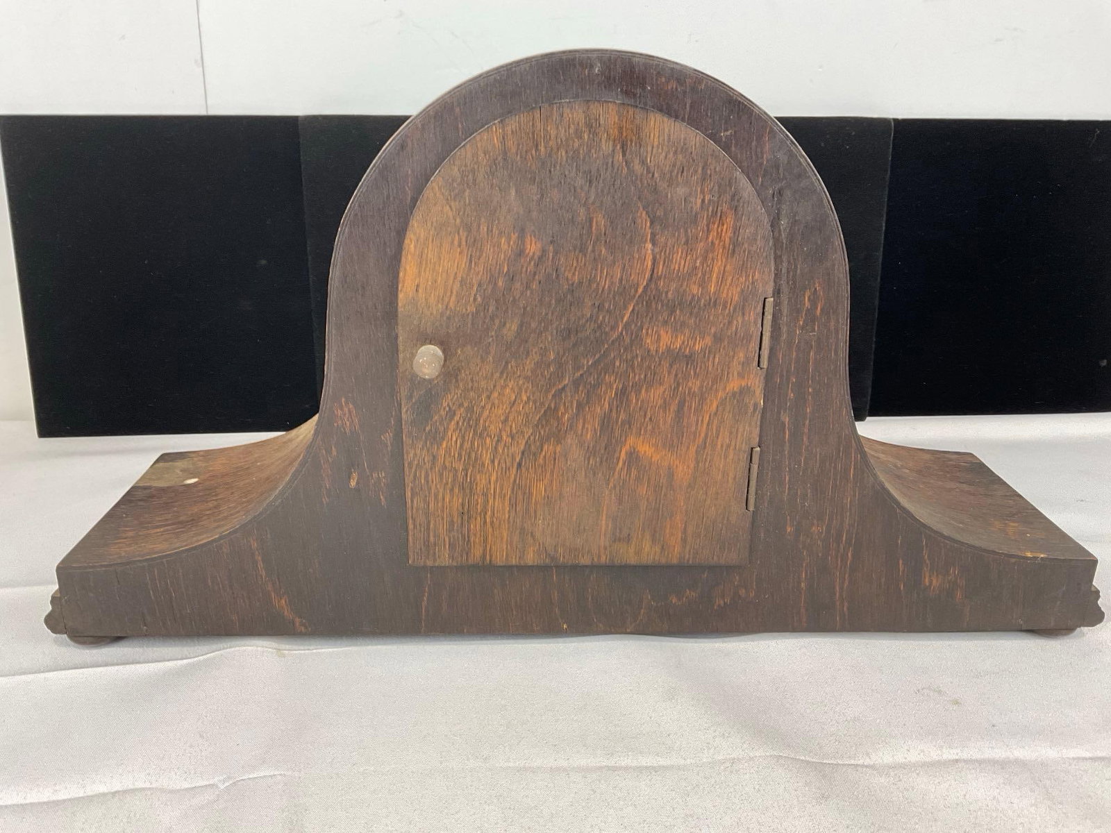 Early 20th Century British Time Strike Mantel Clock Humpback, 10h x 18w x 6d inches - 4