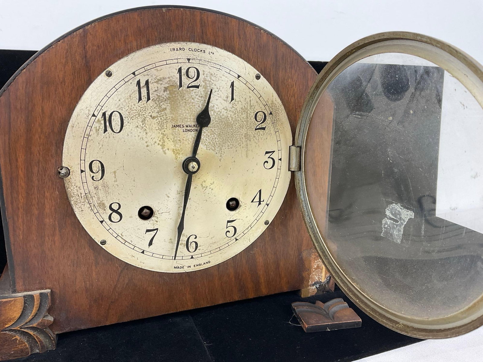 Early 20th Century English James Walker Mantel Clock, Time Strike, 10h x 10w x 6d inches - 2