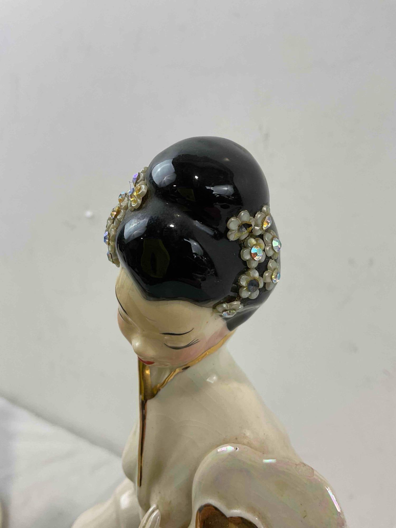 3 pcs Vintage Josef Originals Ceramic Lady Figurines, incl. 2x Cho Cho. Fair Condition. See pics. - 3