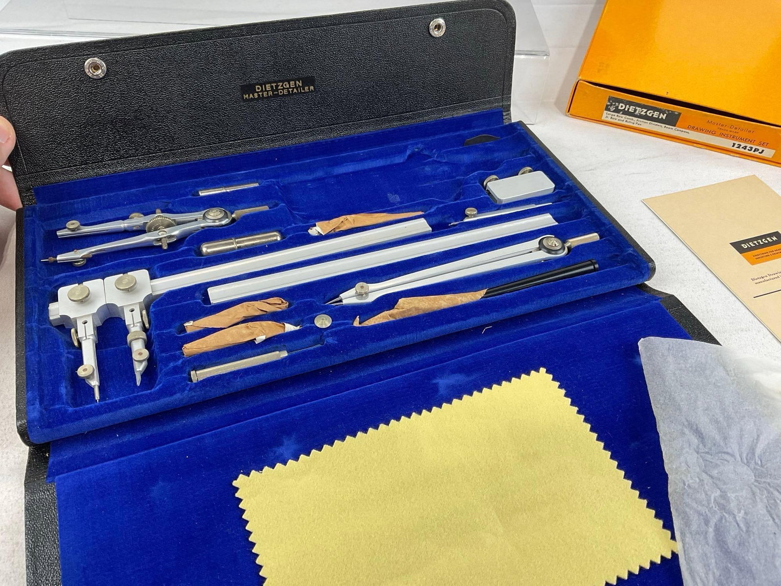 Pair of Dietzgen Drafting Sets, Monarch 1047MC & Master Detailer 1243PJ w/boxes - 4