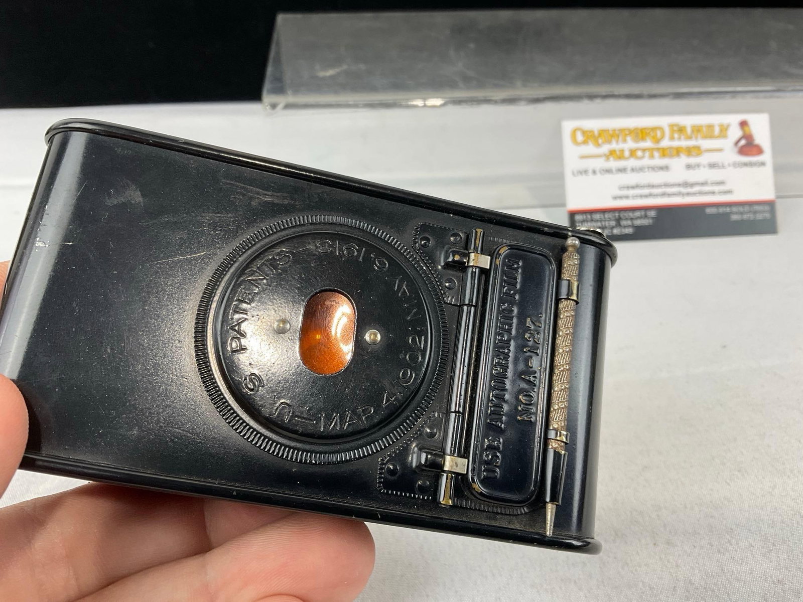 Early 20th Century Eastman Kodak Vest Pocket Autographic Camera, Black folding camera - 5