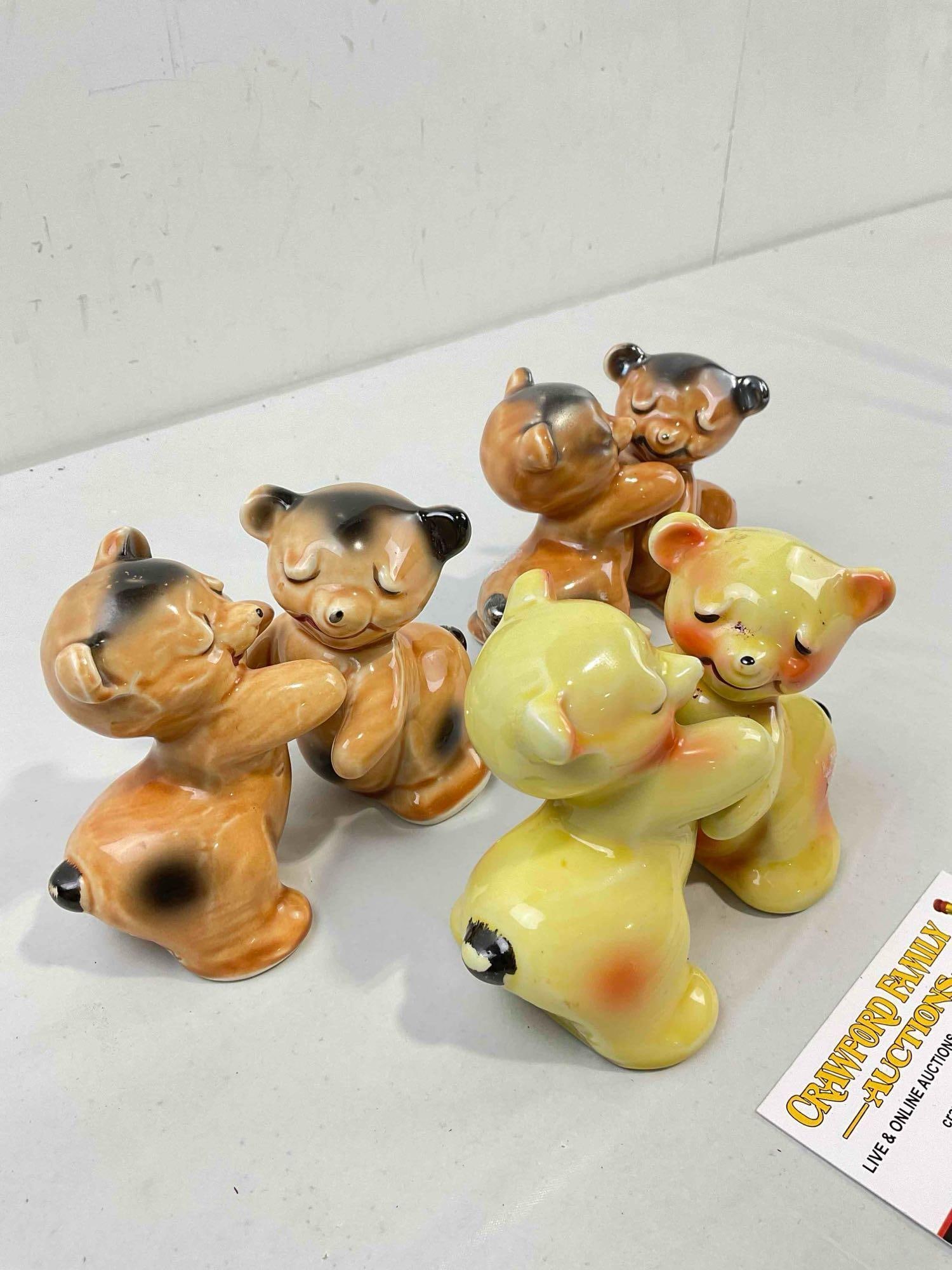3 Pairs of Vintage VenTellingen Ceramic Salt & Pepper Shakers incl. Bears. Fair Condition. See pi... - 2