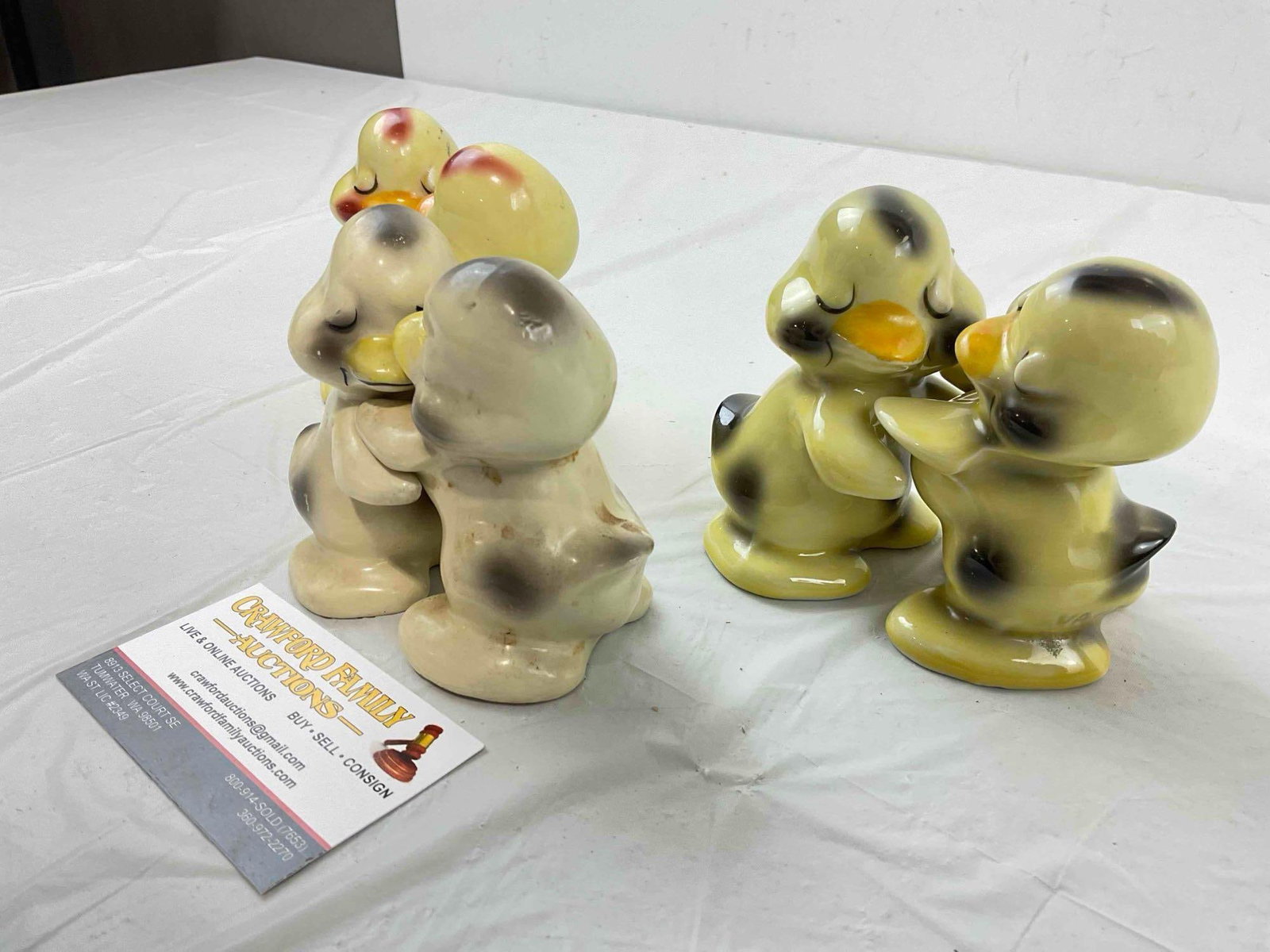 3 Pairs of Vintage VenTellingen Ceramic Salt & Pepper Shakers incl. Ducks. Fair Condition. See pi... - 2