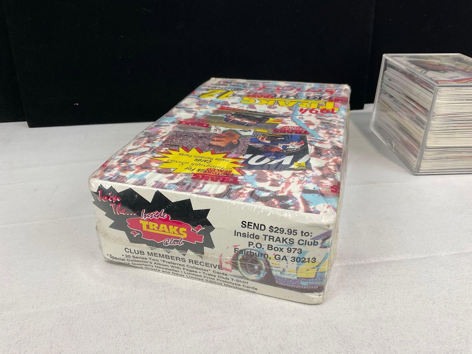1994 Traks Premium Series 1, Factory Sealed box, Racing Card Album w/pages, & small box w/cards - 3