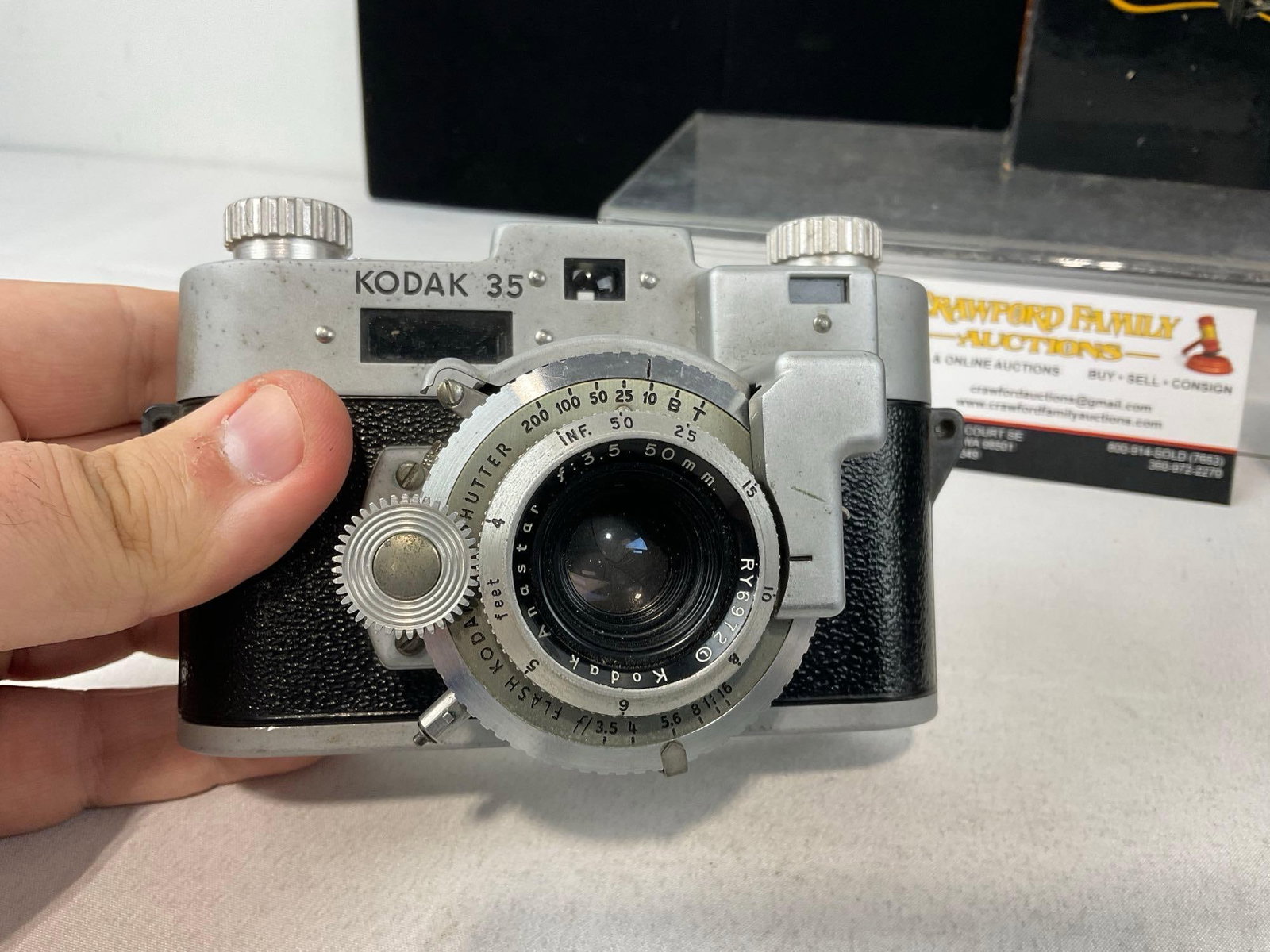 Pair of Kodak Cameras, #35 w/50mm Lens & Kodak Tourist Camera II, w/Anastar Lens 101mm w/box - 2
