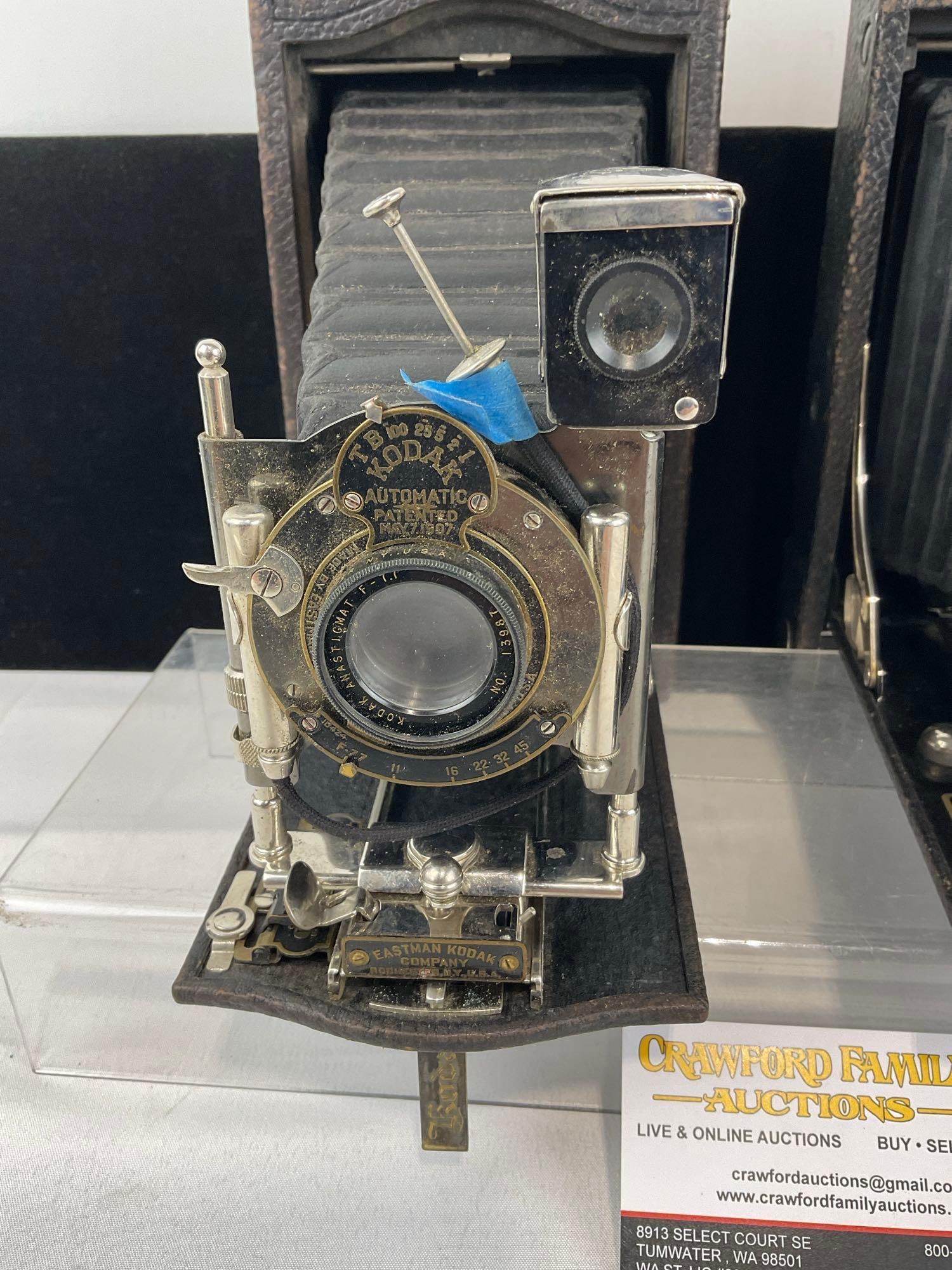 Pair of Eastman Kodak Cameras, no.3-A Autographic Kodak Jr. & No.3-A Folding Pocket Camera - 3