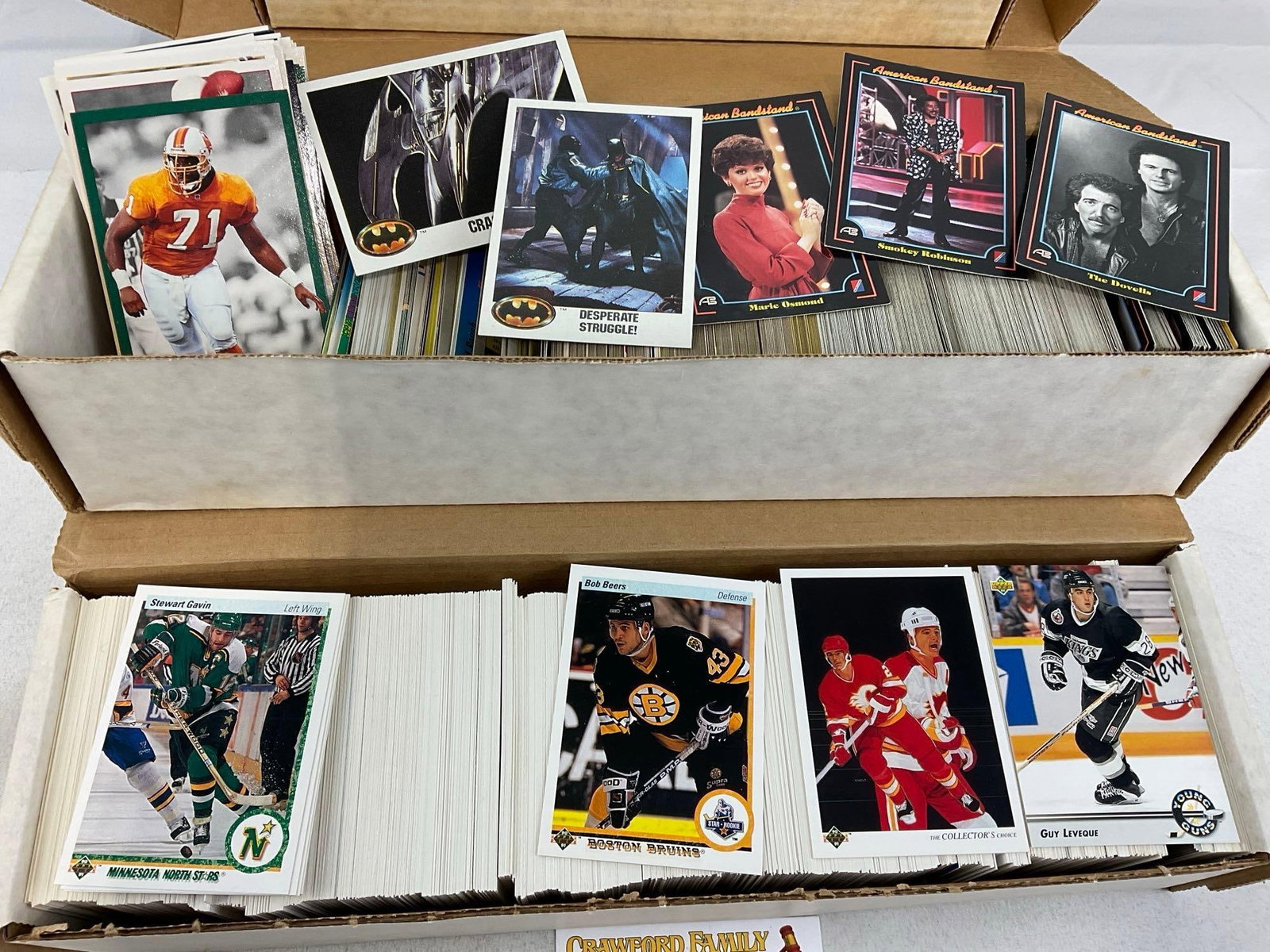 3 Boxes of Sports & more Cards, 1990s Upper Deck, NBA Hoops, Batman, American Bandstand, approx 2... - 2