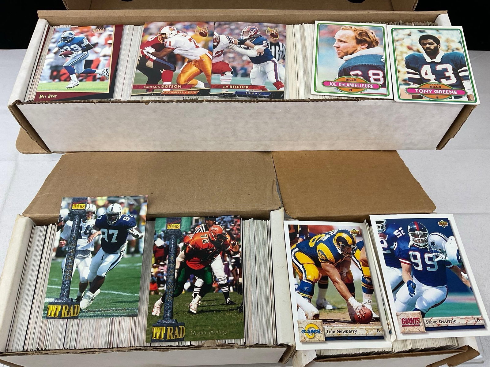 3 Boxes of Sports Cards, Fleer Ultra, Upper Deck 91, Signature Rookies, & more, approx 2000 cards - 2