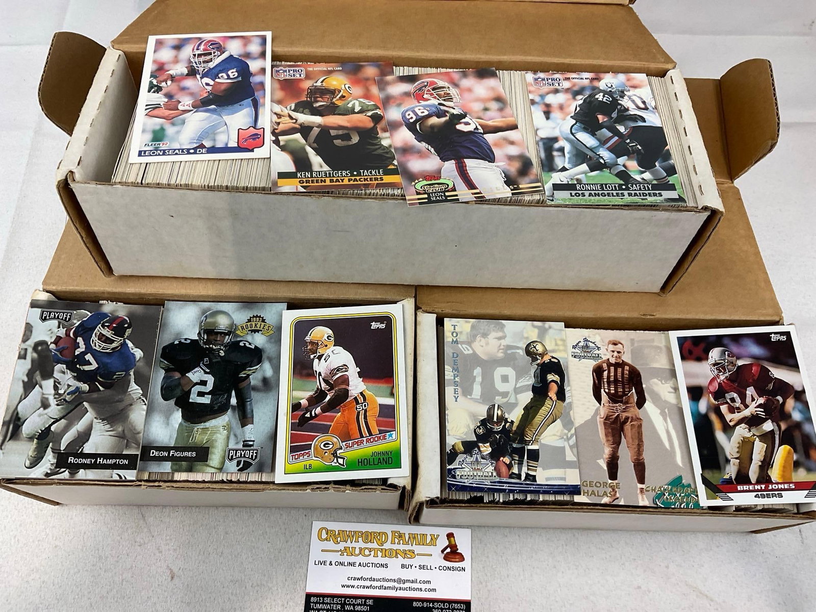 4 Boxes of Sports Cards, NFL Pro Set, Playoff, Topps, Topps Stadium Club & more, approx 3000 Cards - 2