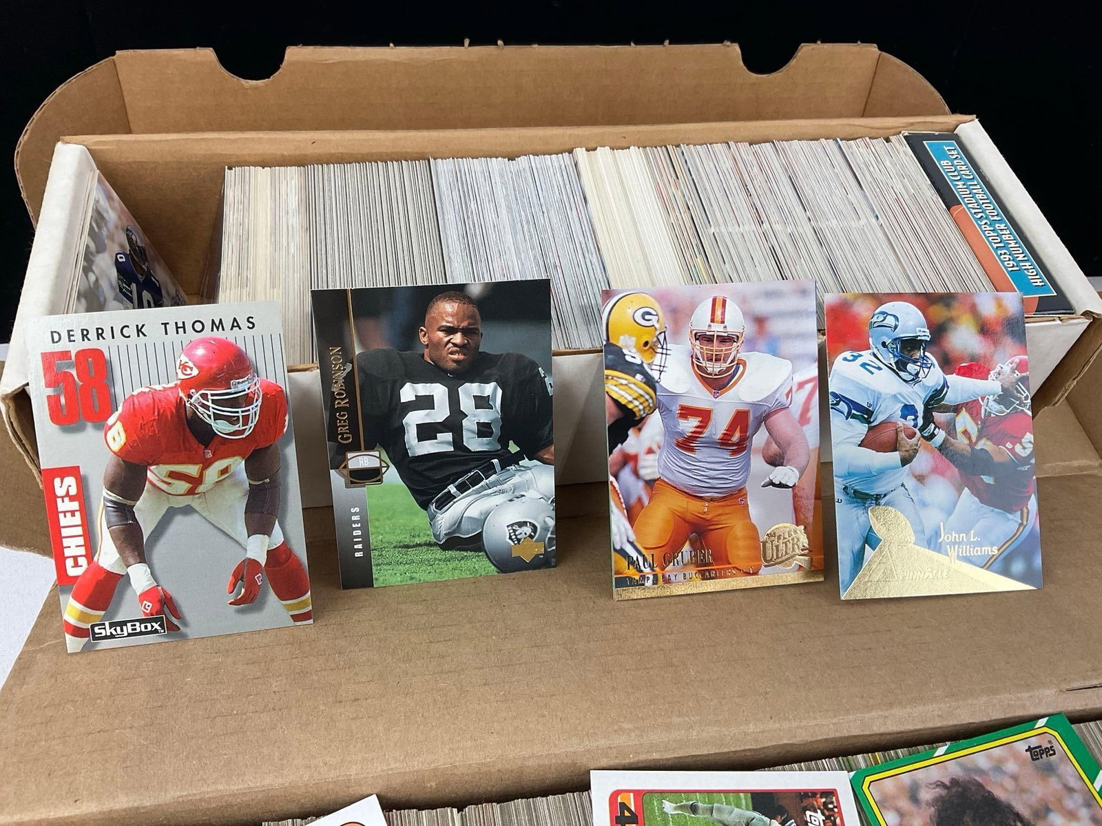 3 Boxes of Sports Cards, Football, Score, Topps, NFL Pro, Pinnacle, Upper Deck, Approx 3000 Cards - 3