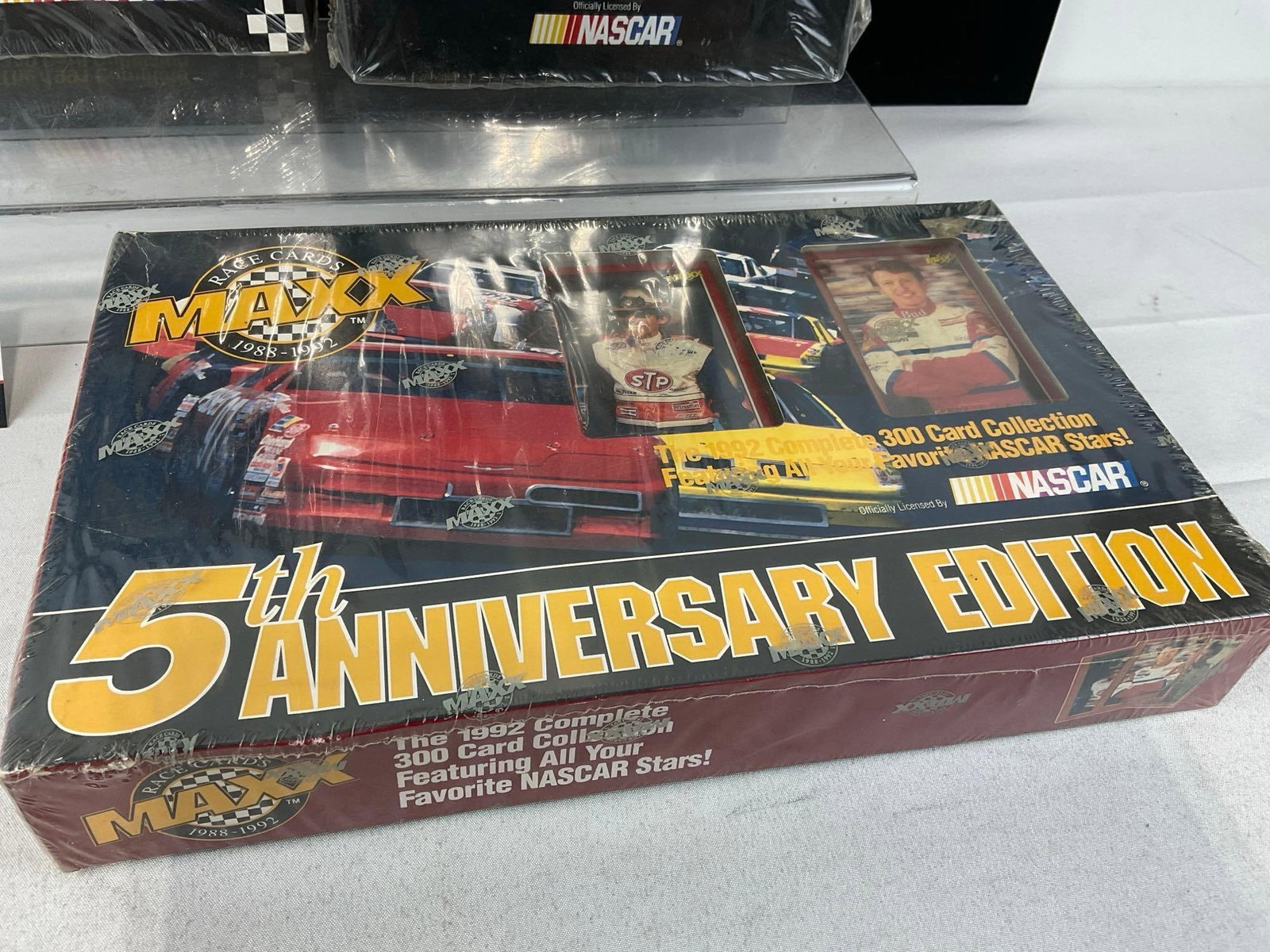 3 Boxes of Maxx Race Cards 1991, 1988-1992 & 1992 5th Anniversary Edition, all sealed, shelf wear - 4