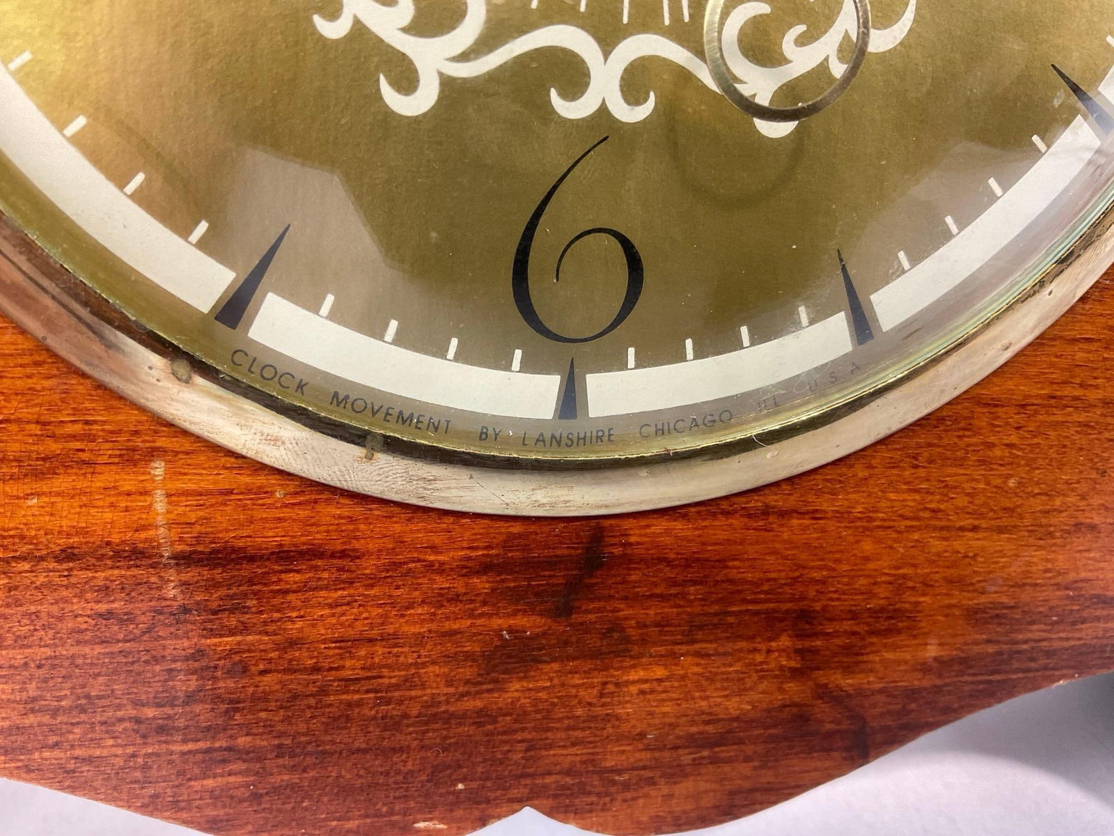 Wooden Camelback Mantel Lanshire Clock, Electric, 10x20 inches - 3