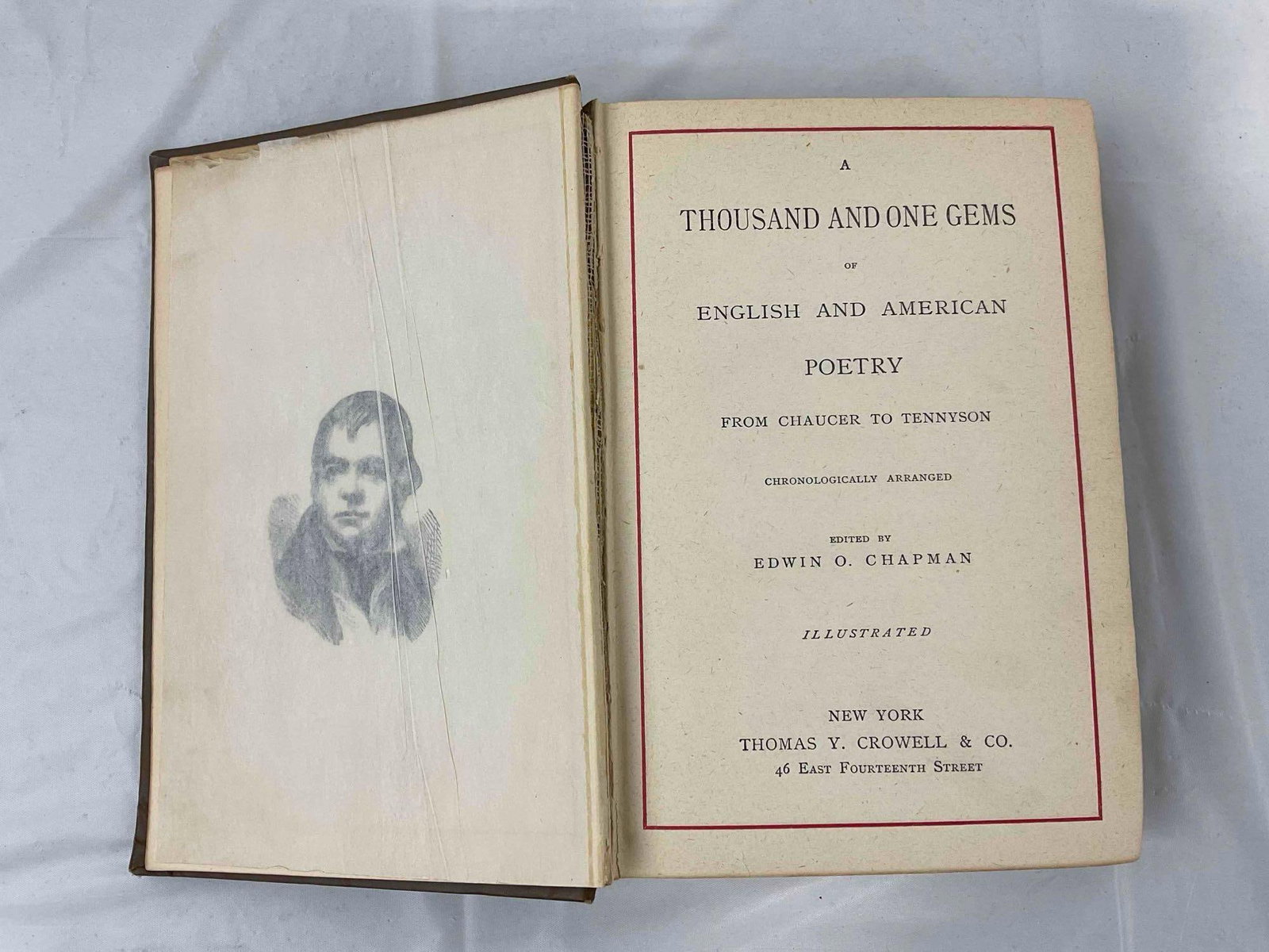 Antique Hardcover Leather-bound Book "A Thousand And One Gems." Fair Condition. See pics. - 4