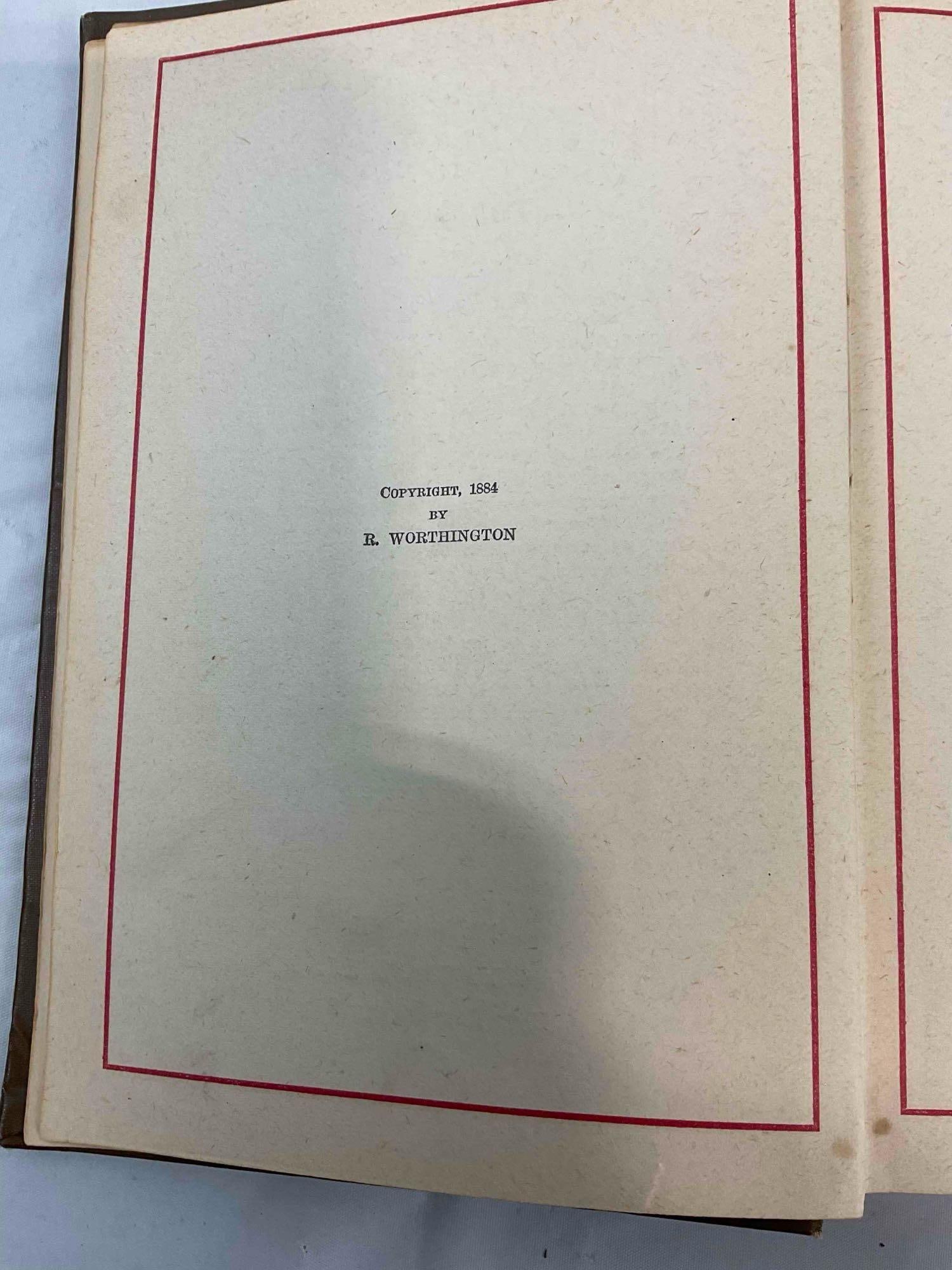 Antique Hardcover Leather-bound Book "A Thousand And One Gems." Fair Condition. See pics. - 5
