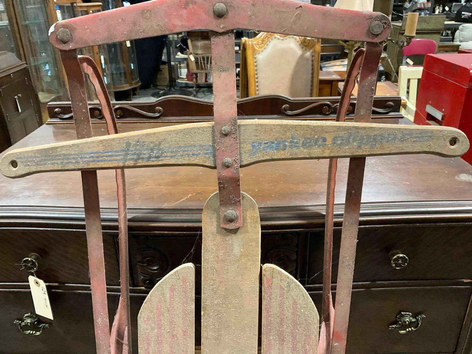 Vintage Yankee Clipper Wood & Metal Snow Sled. As Is Condition. See pics. - 4