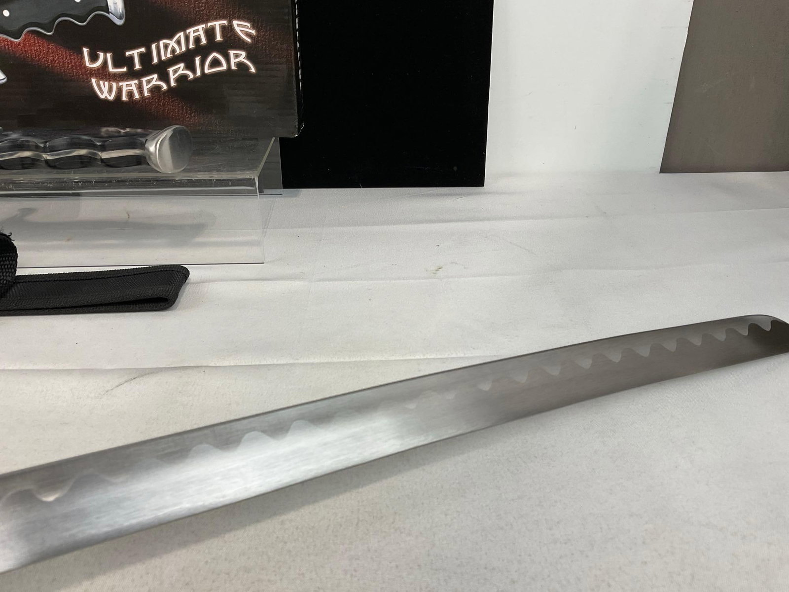 Zombie Hunter Katana Green & Black w/scabbard & Ultimate Warrior 15 inch Knife w/sheath, NIB - 6