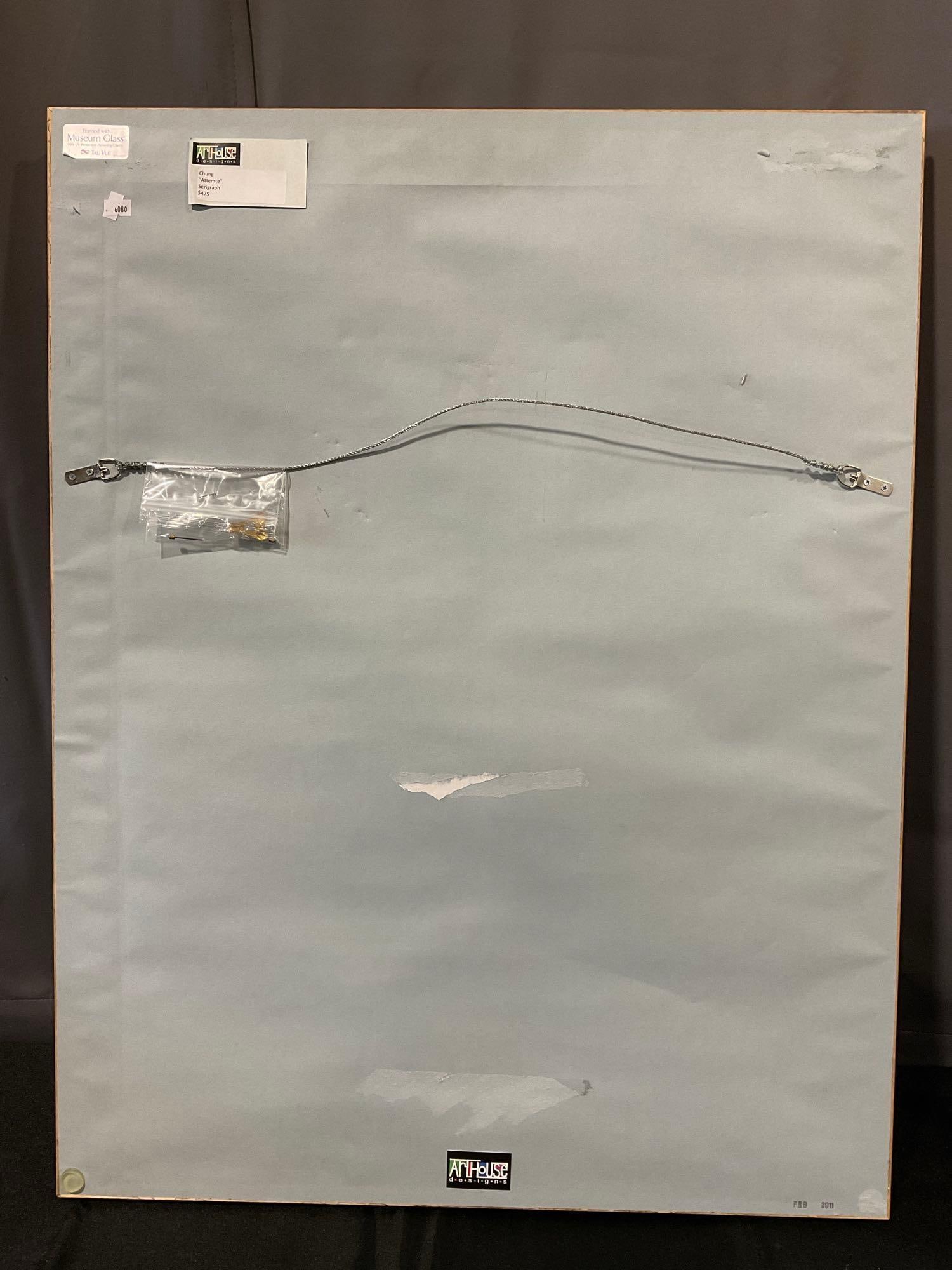 Framed Serigraph Artists Proof titled Attemte by artist Chung, 35h x 27w inches - 7