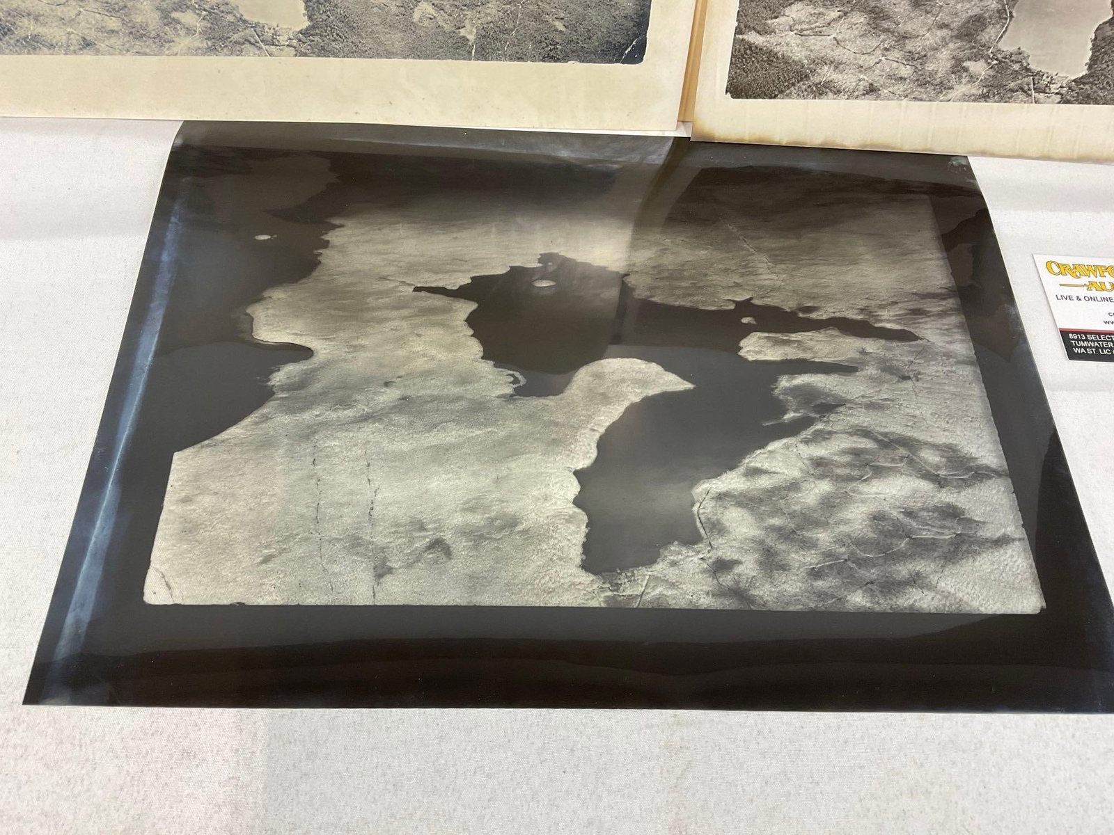 Vintage Lake Ozette Aerial Photograph, w/Negative? or Gelatin Print, 11x16 inches - 2