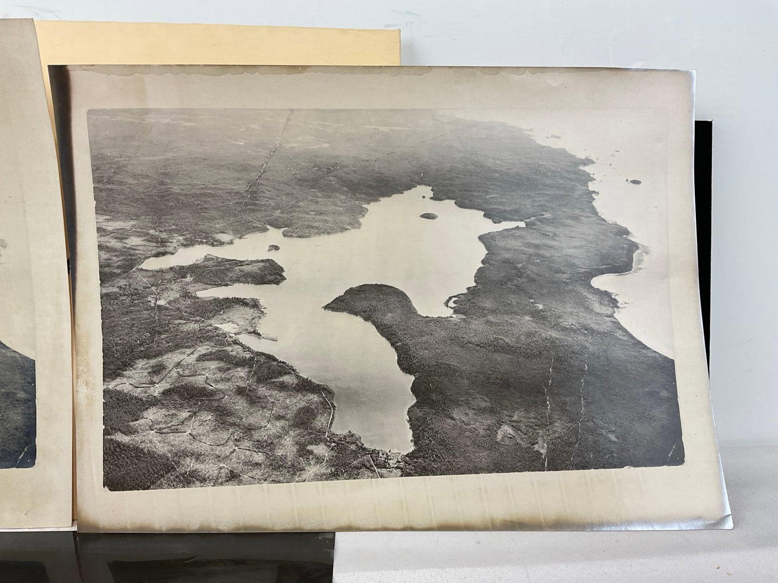 Vintage Lake Ozette Aerial Photograph, w/Negative? or Gelatin Print, 11x16 inches - 4