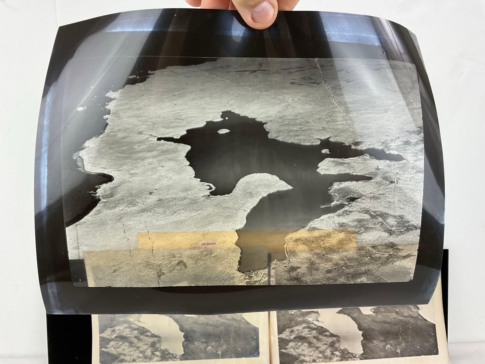Vintage Lake Ozette Aerial Photograph, w/Negative? or Gelatin Print, 11x16 inches - 5