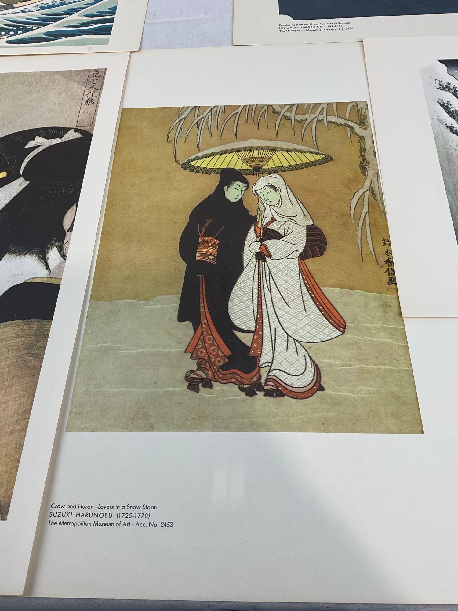 8 Repro Japanese Prints from Met. Museum of Art, Great Wave, Geishas, Samurai & more - 5