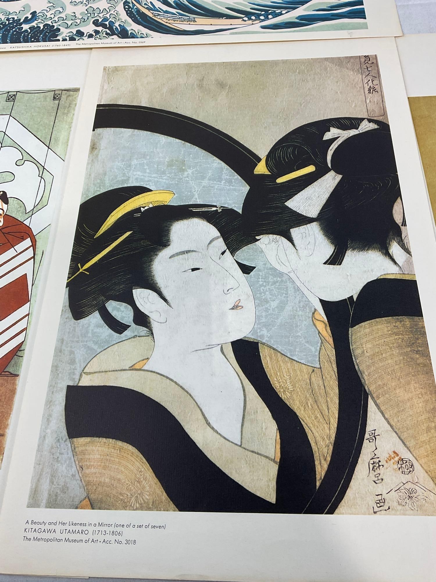 8 Repro Japanese Prints from Met. Museum of Art, Great Wave, Geishas, Samurai & more - 6