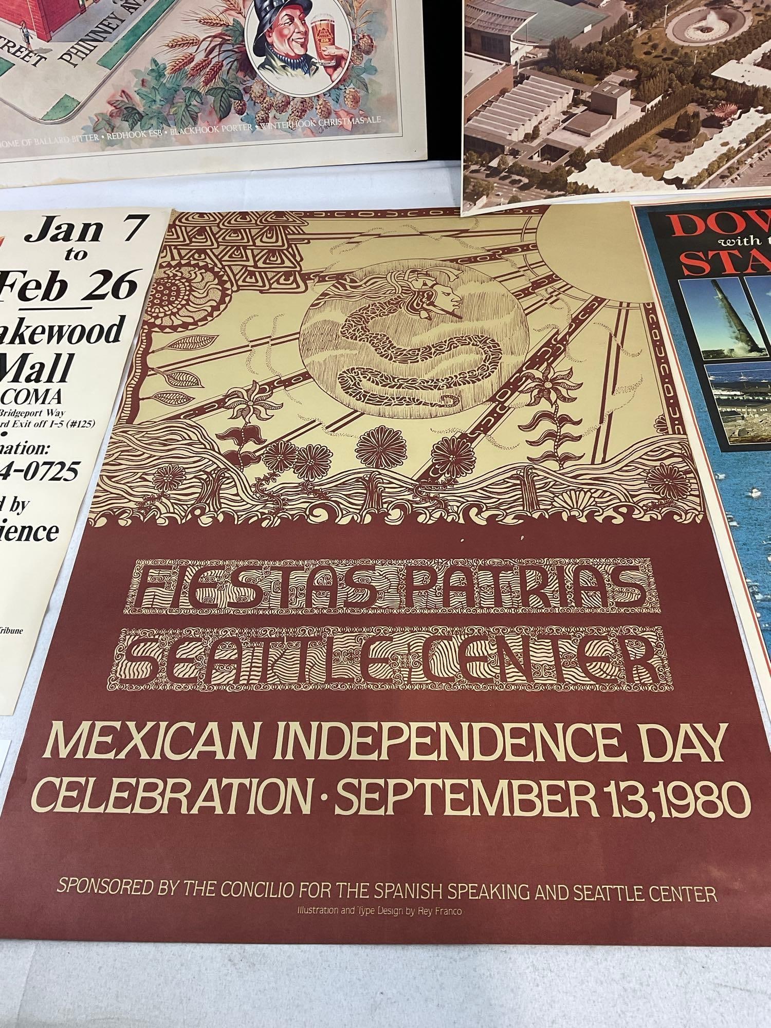 5 Vintage Posters, Redhook Ale Brewery, Fiestas Patrias, Dinosaurs, Down with the Stack, & Aerial... - 4