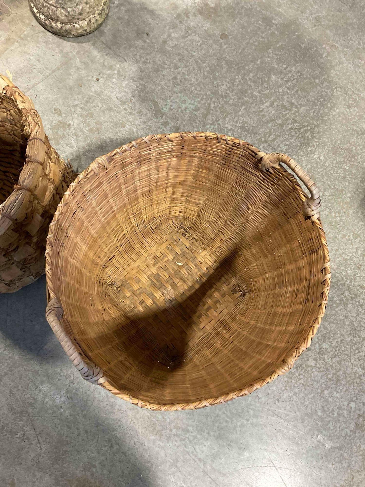 3 pcs Vintage Woven Natural Fiber Decorative Baskets in 3 Sizes. See pics. - 4