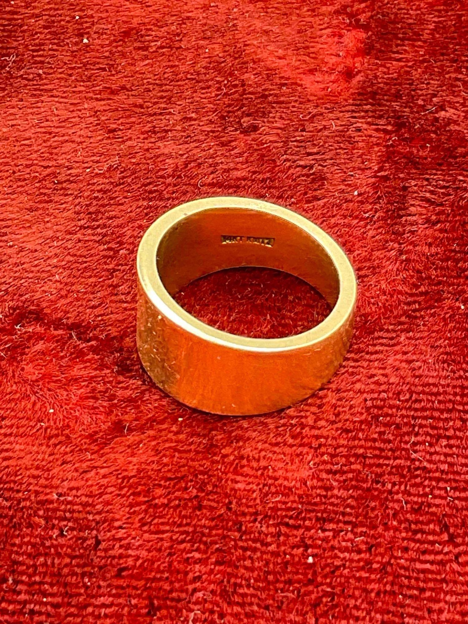 Womens solid 14k gold ring size 5 / 8.58 grams - 3