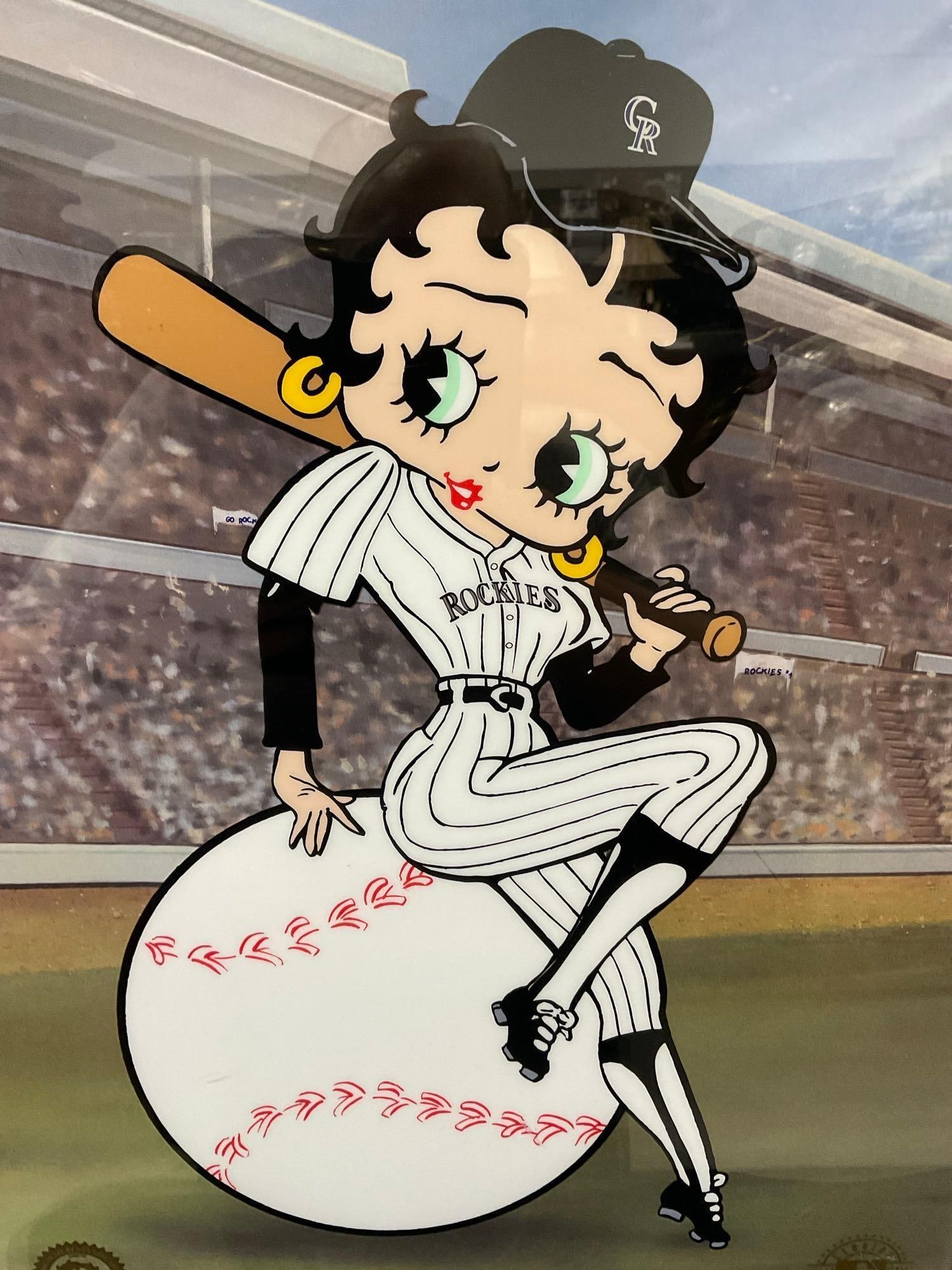 Framed Betty Boop #d 465/500 Sericel, Colorado Rockies, 26x23 inches - 3