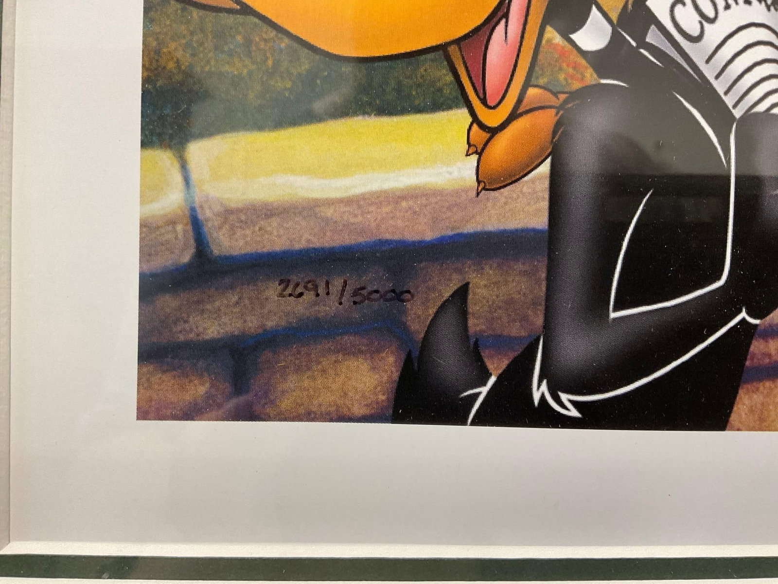 Framed #d 2691/5000 Sericel Looney Tunes at the Hollywood Sign, 24x38 inches - 5