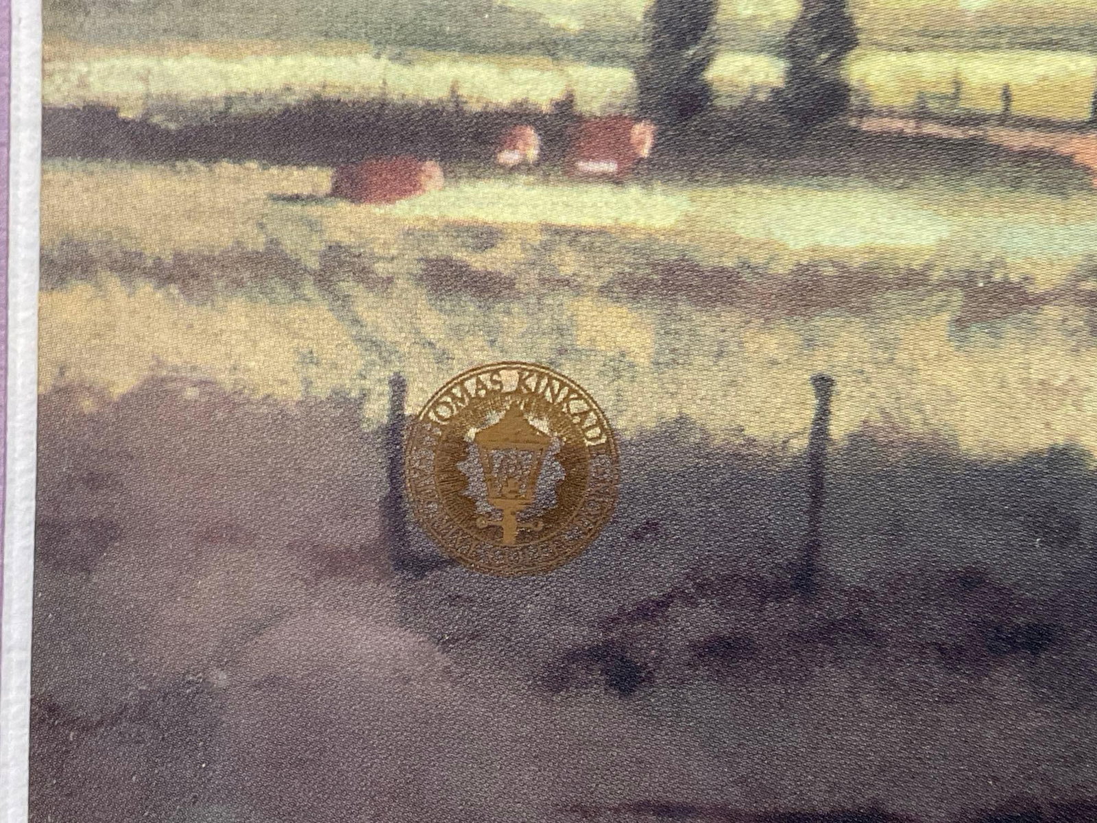 Framed Signed & #d 953/1984, titled Dusk in the Valley, by Thomas Kincaid, earlier years, 30x42 i... - 5
