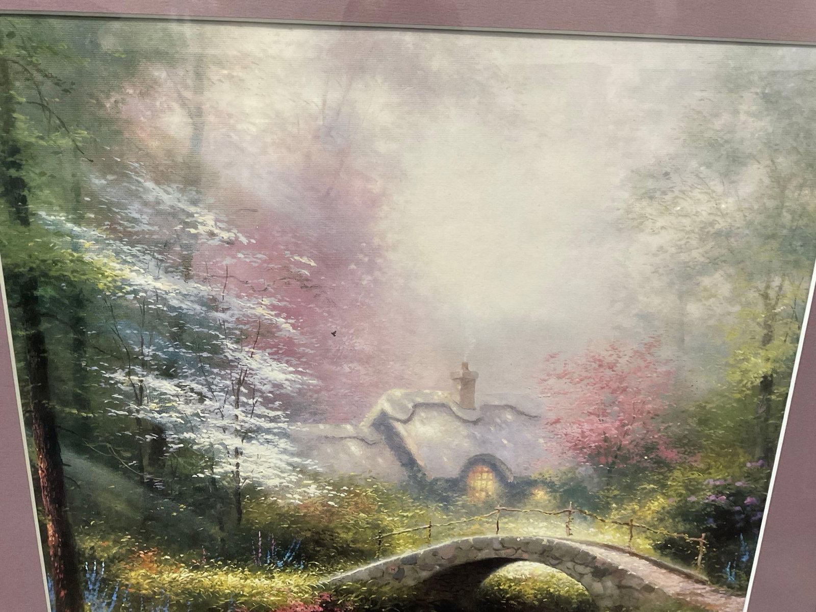 Framed Signed & #d 2909/3850? Brookside Hideaway by Thomas Kinkade, 28x24 inches - 3