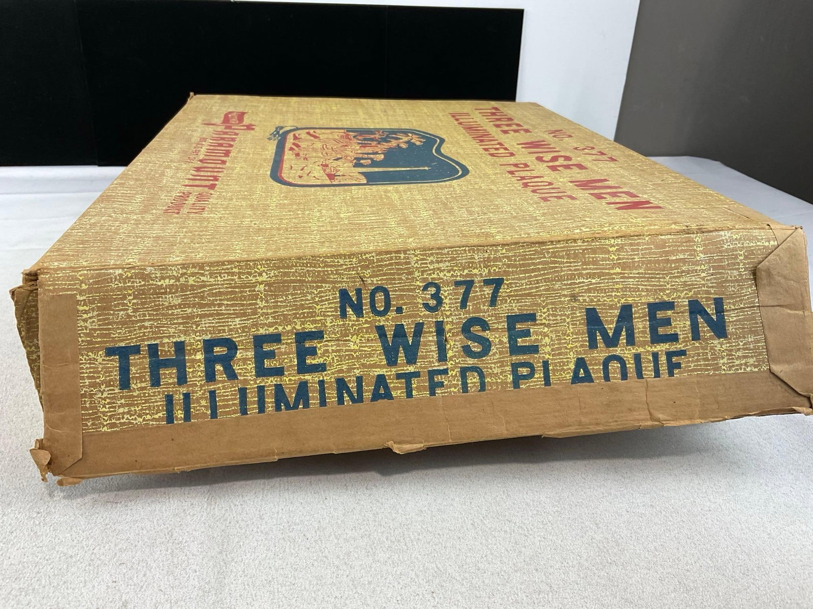 Vintage Paramount No.377 Three Wise Men Religious Illuminated Plaque Sign 16x20 inch in original ... - 6