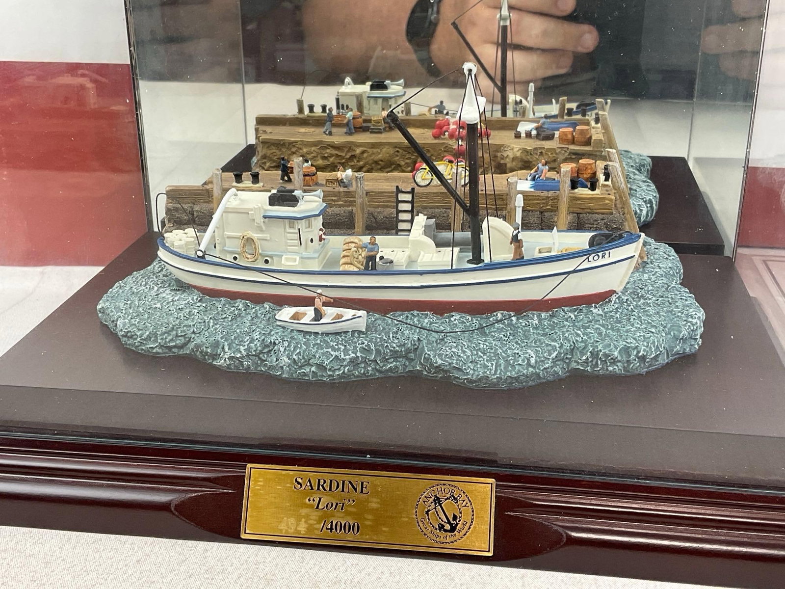 Anchor Bay Collectible, in pair of boxes, Sardine Lori #494/4000, w/COA, Resin Boat & Dock Scene - 2